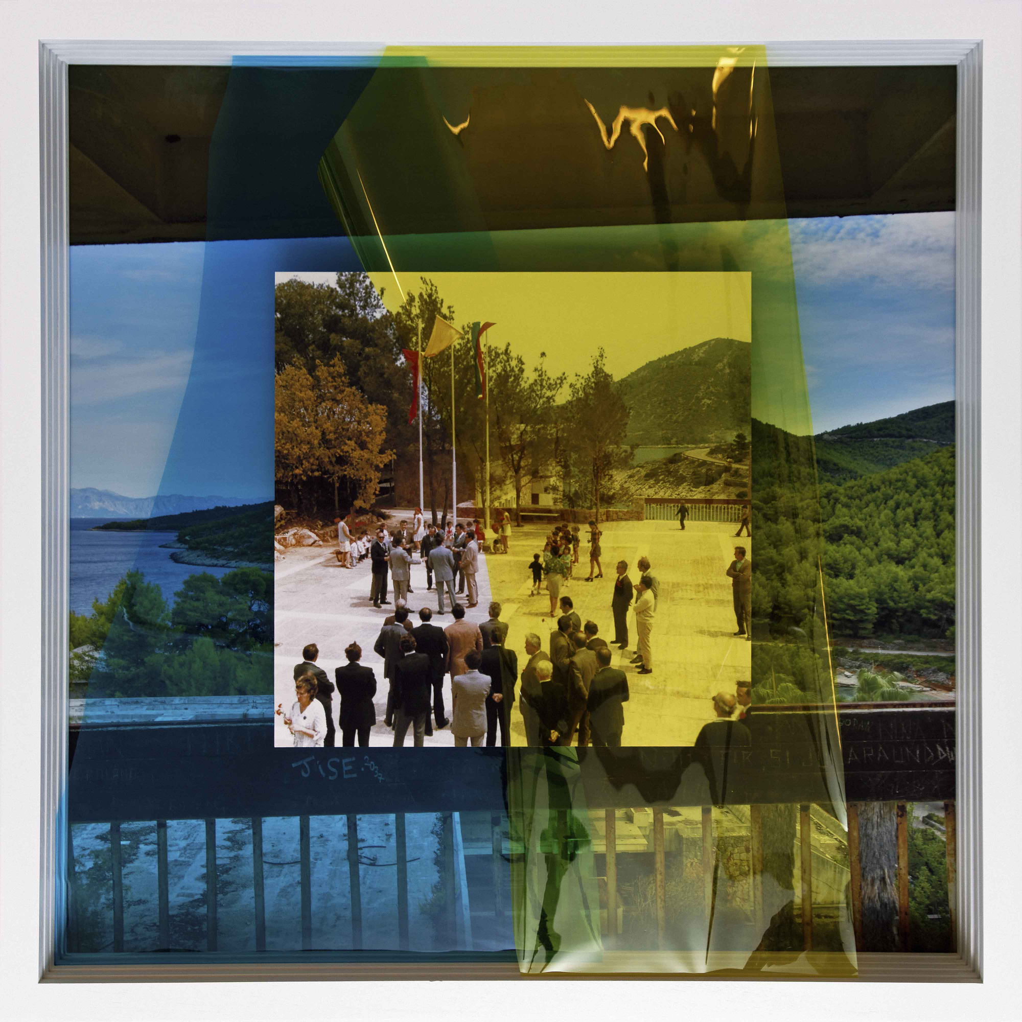 Inkjet prints on archival paper mounted on aluminum composite panels, colour correction filters