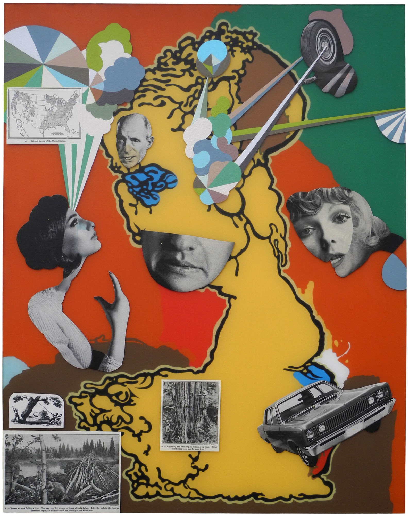 CCWC 161, 2024 Acrylic, collage, canvas