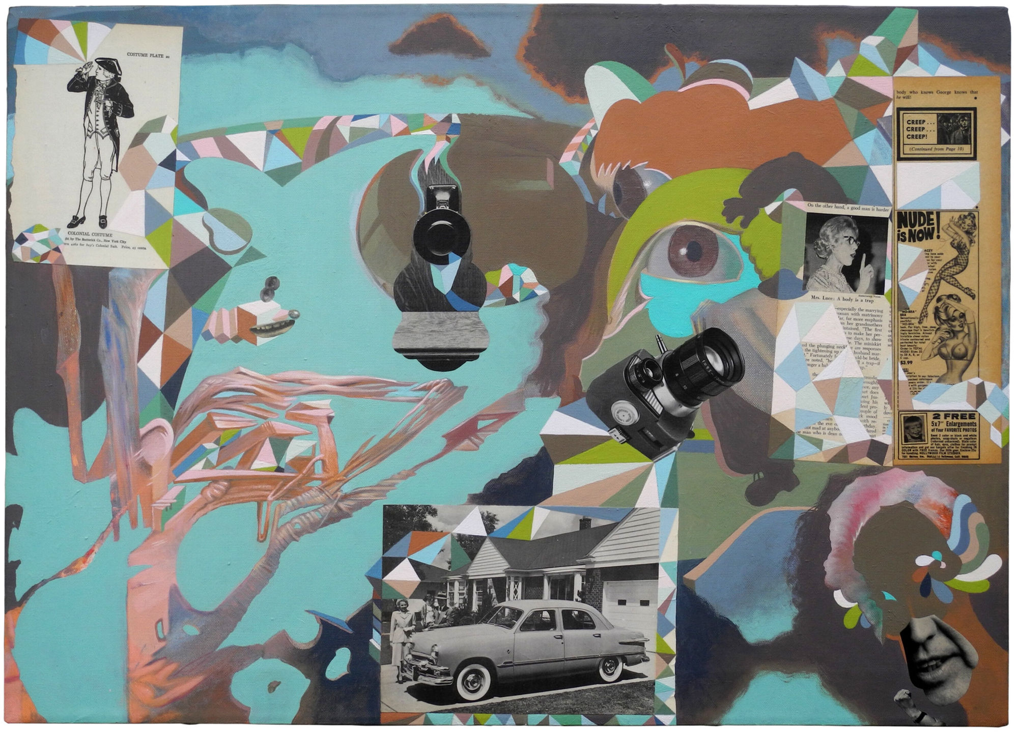 CCWC 163, 2024 Acrylic, collage, canvas