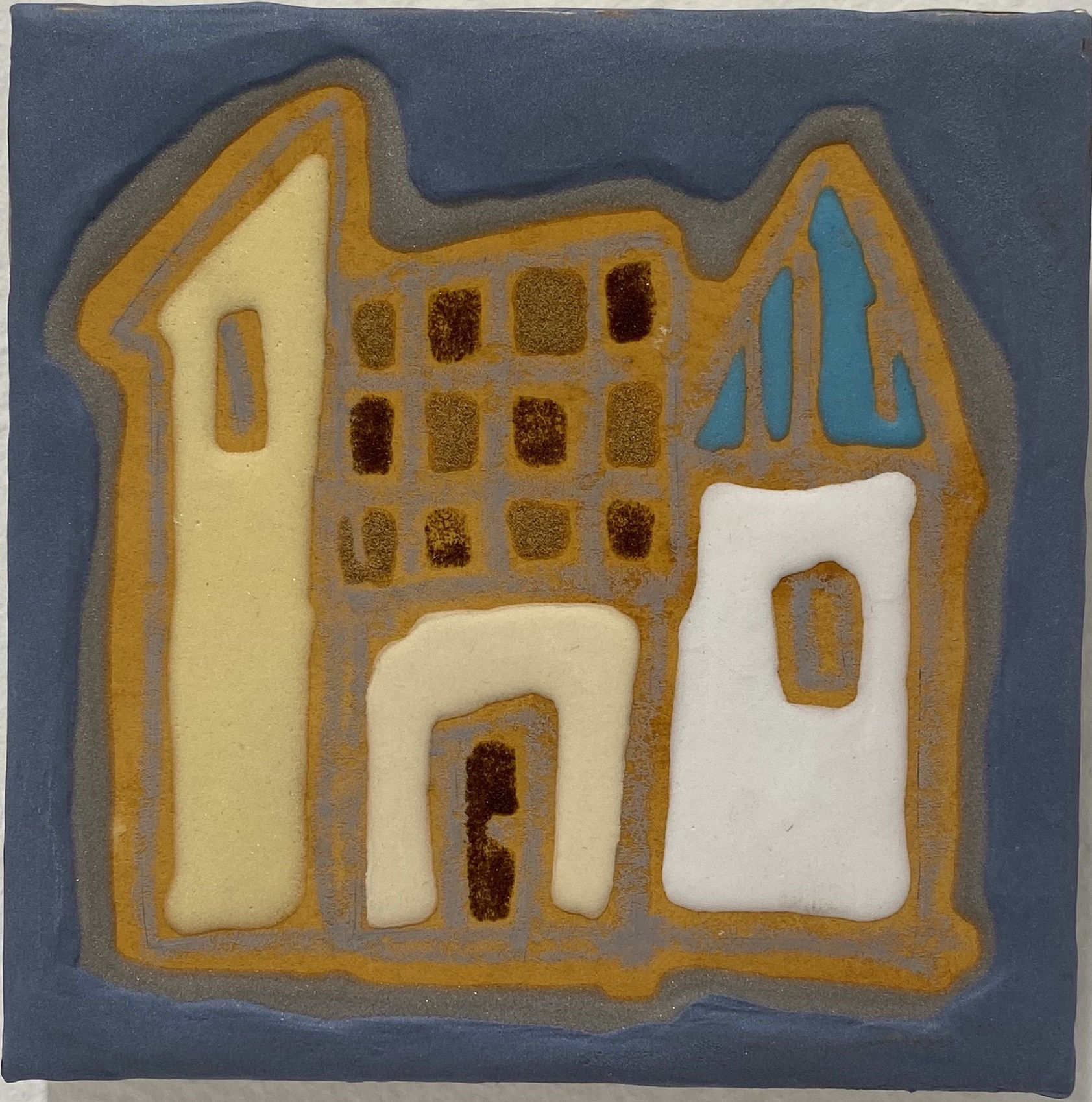 Washi Paper, Mica, Glue, Crayon, and Ink