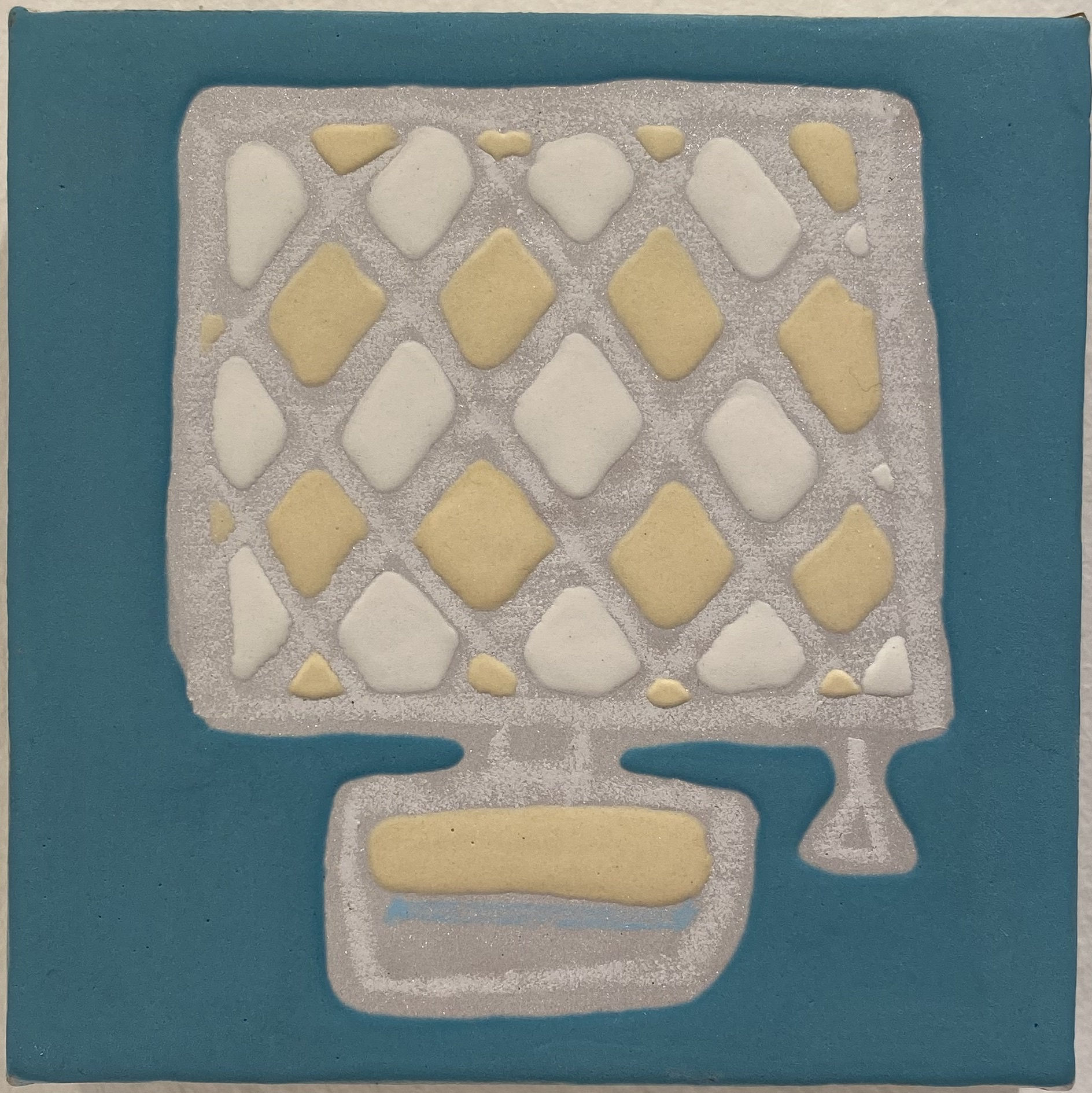 Washi Paper, Mica, Glue, Crayon, and Ink