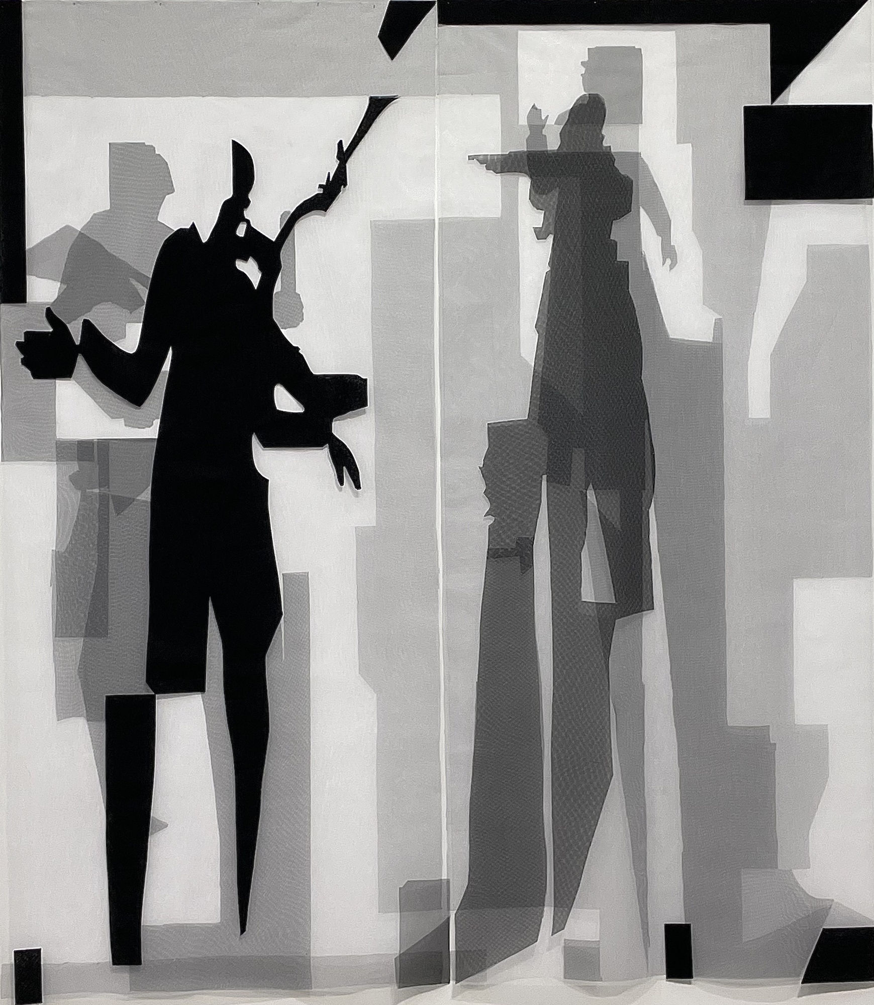 Dueling Shadows, 2022 Tulle