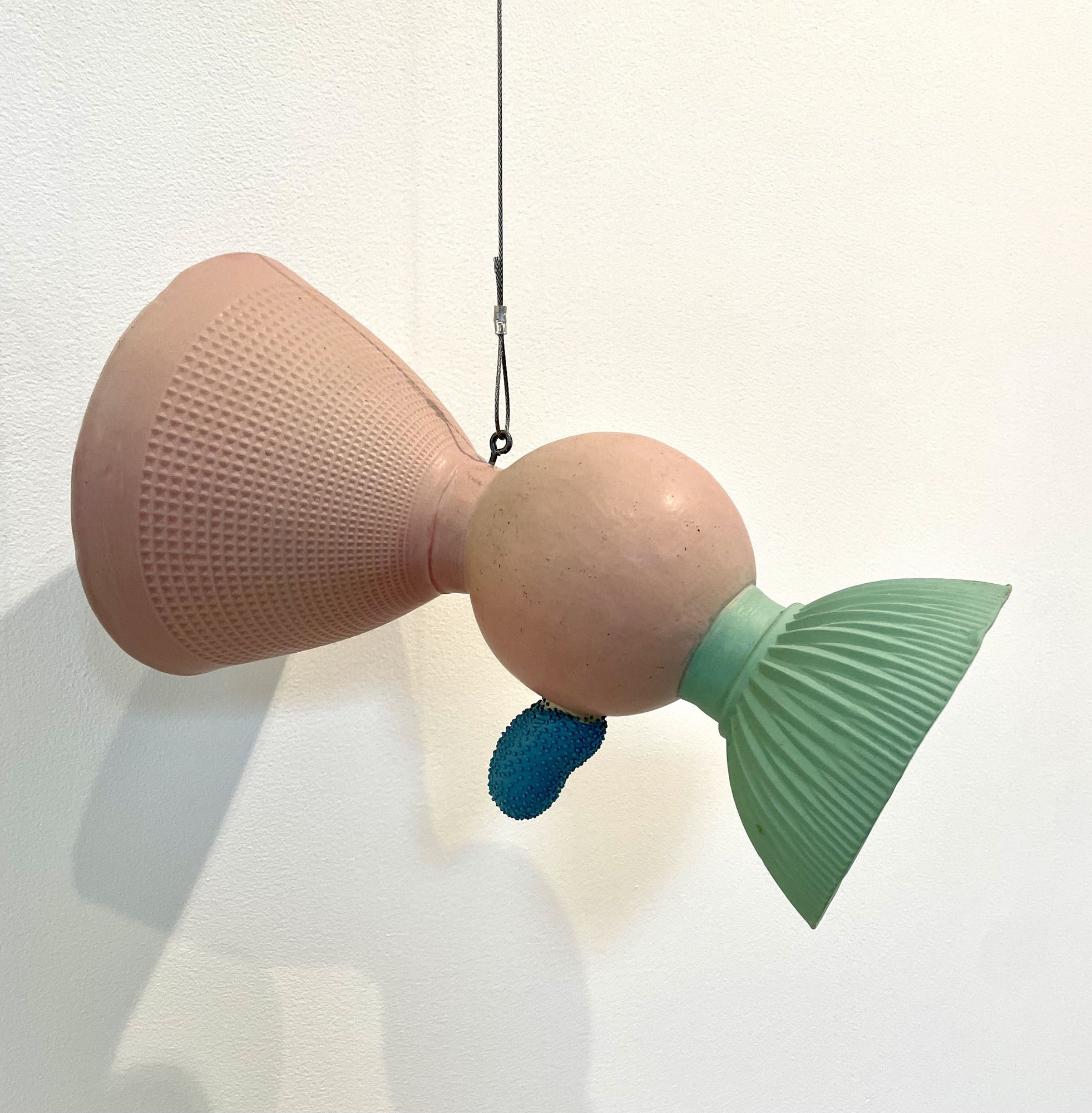 Silence Magical Thinking (Pink and Green), 2009 Slip-cast and handbuilt ceramics, pigmented clay, glaze, plastic, wax