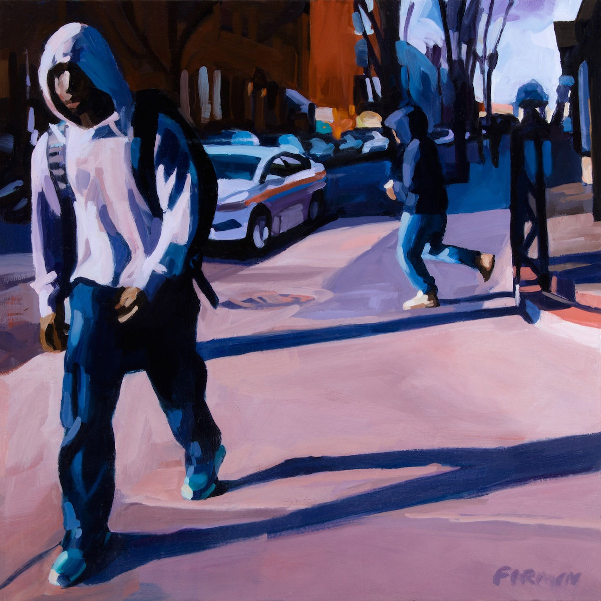 LISBETH FIRMIN, MAN IN A HOODIE, 2017