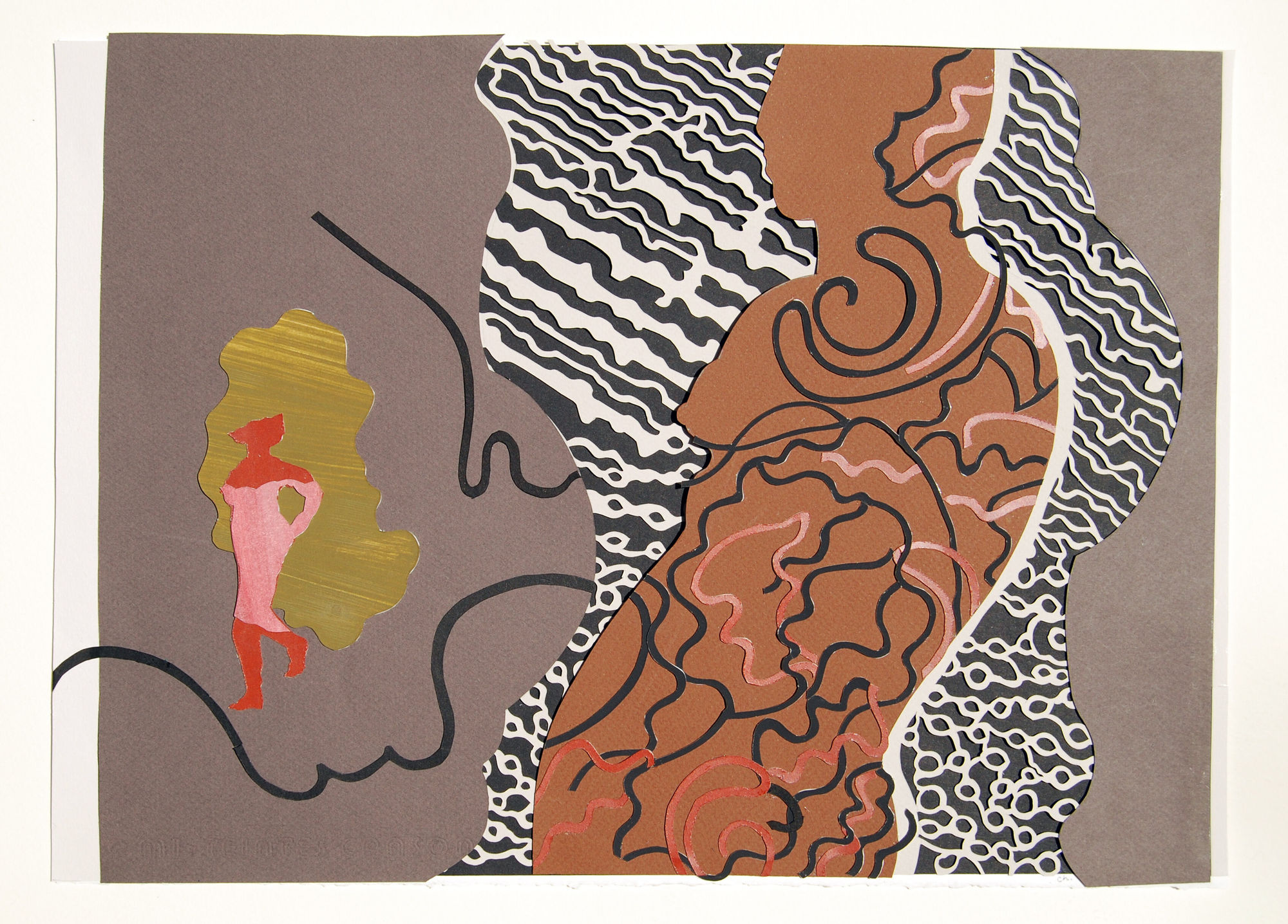 Walking Amongst Vessels VIII, 2019 signed papercut