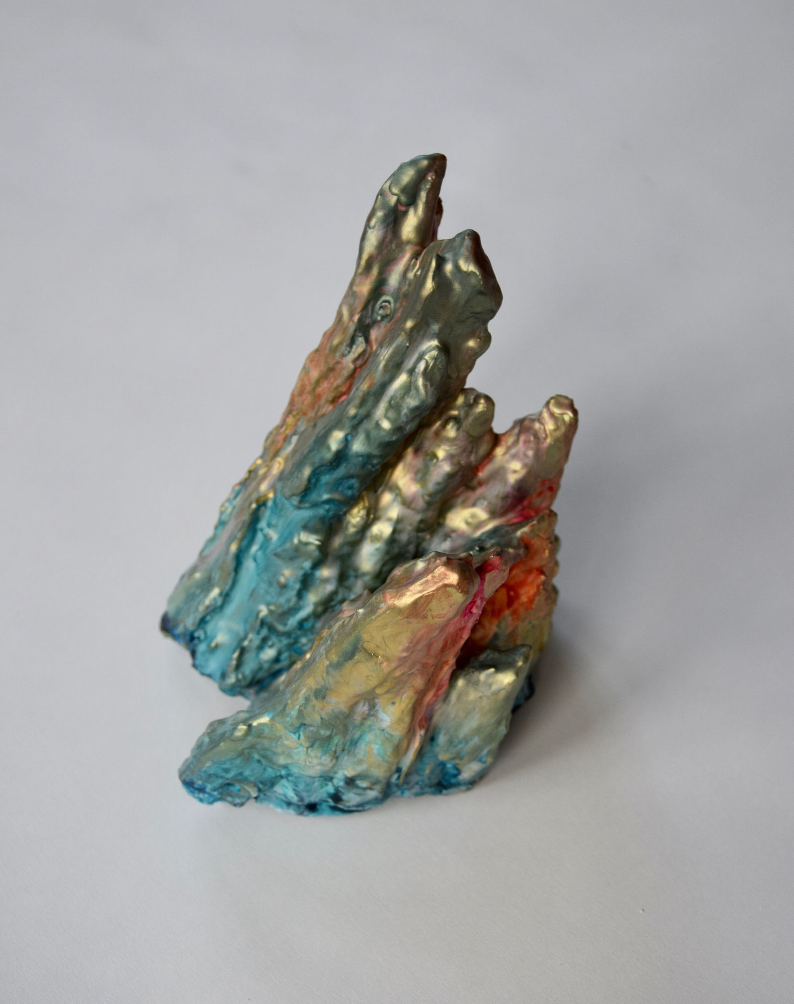 Growing, 2019 Acrylic on crystal and wood