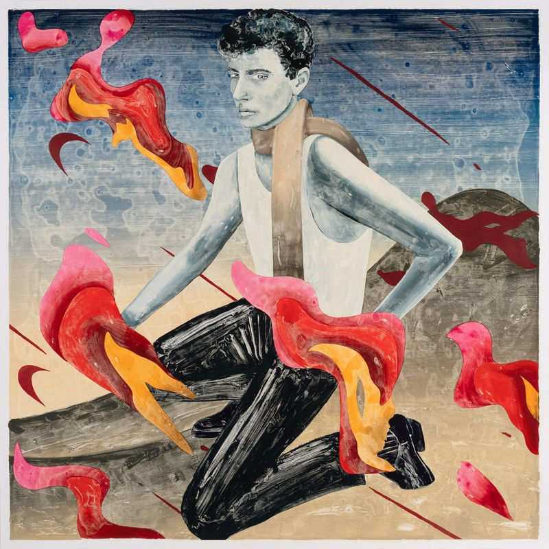 The phenomenons he witnessed were determined by his fears and desires., 2019 Artwork is signed on the back Monotype, oil color and wax pastel on paper