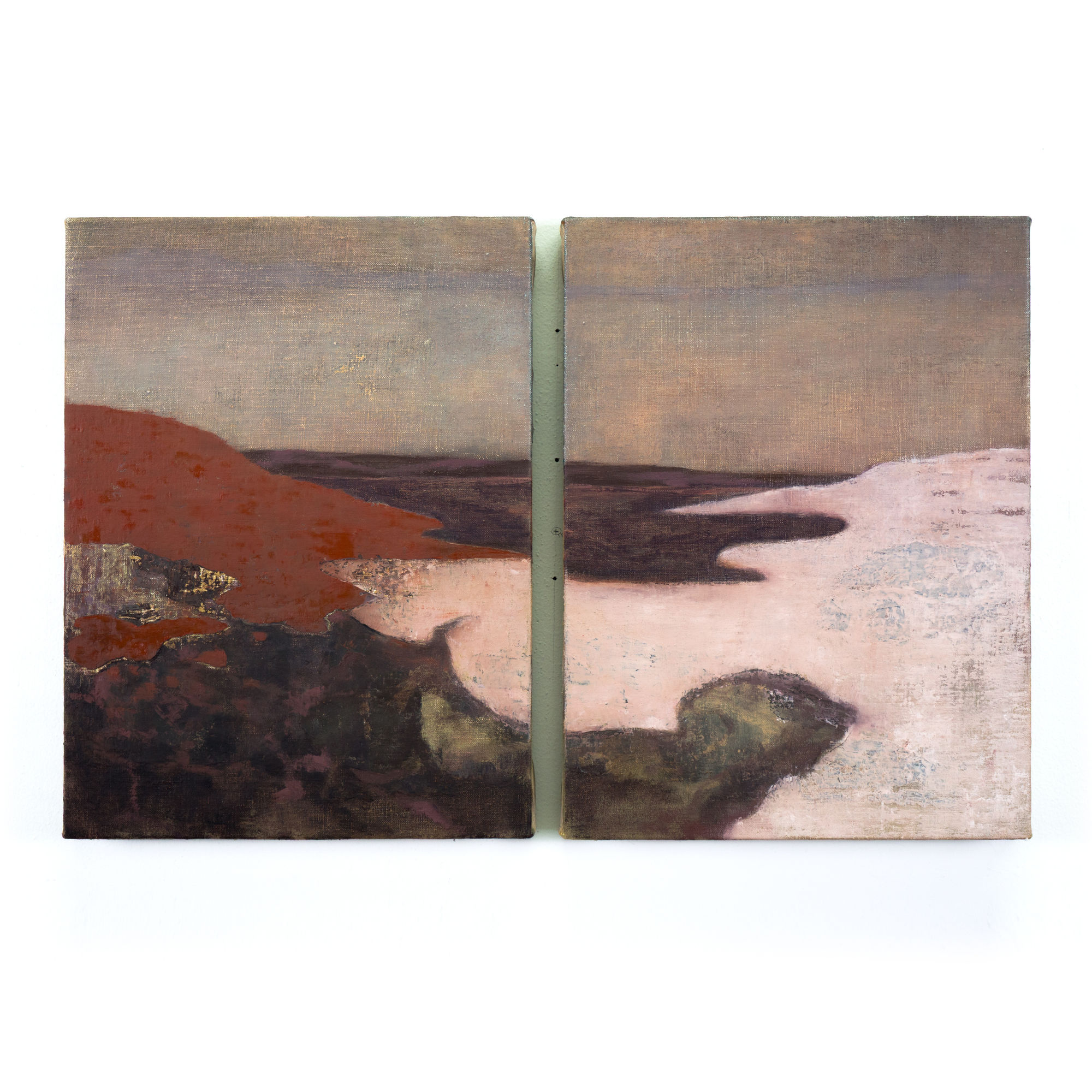 ERIC CLINTON ANDERSON NIGHTSWIMMING, 2025 Oil, wax, and marble dust on linen on panel 16 x 25 in (40.6 x 63.5 cm)