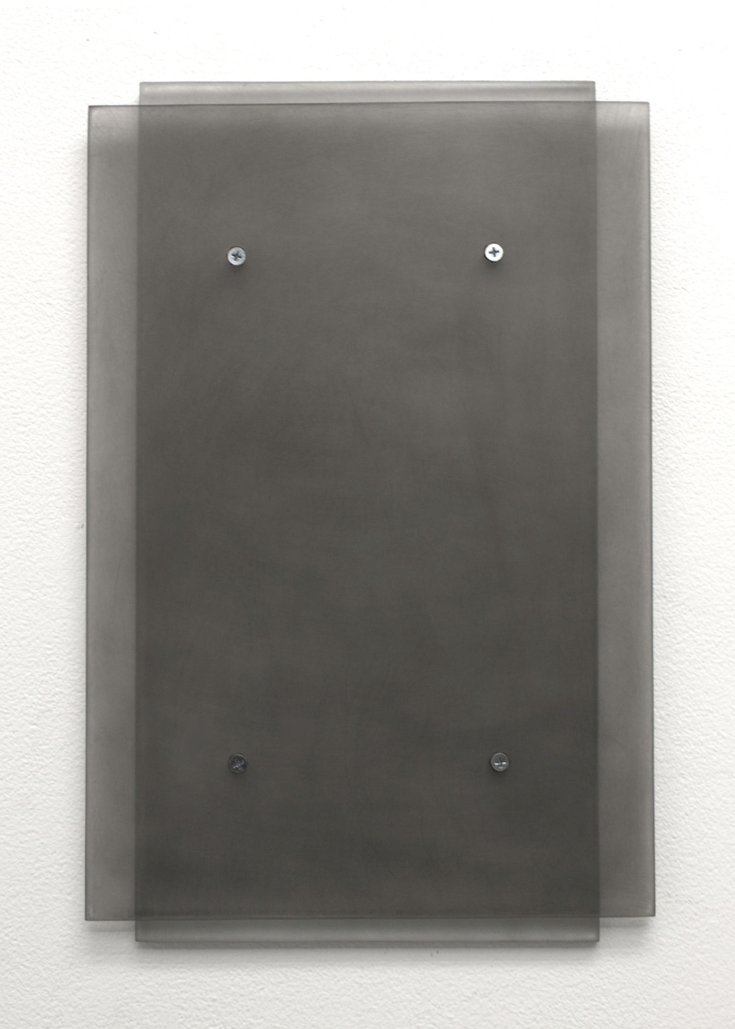 SARAH LEAHY NOON SHADOWS, 2015 Ink painted on plexiglass, 2 panels 17 x 11 x 5/8 in 43.2 x 27.9 x 1.6 cm