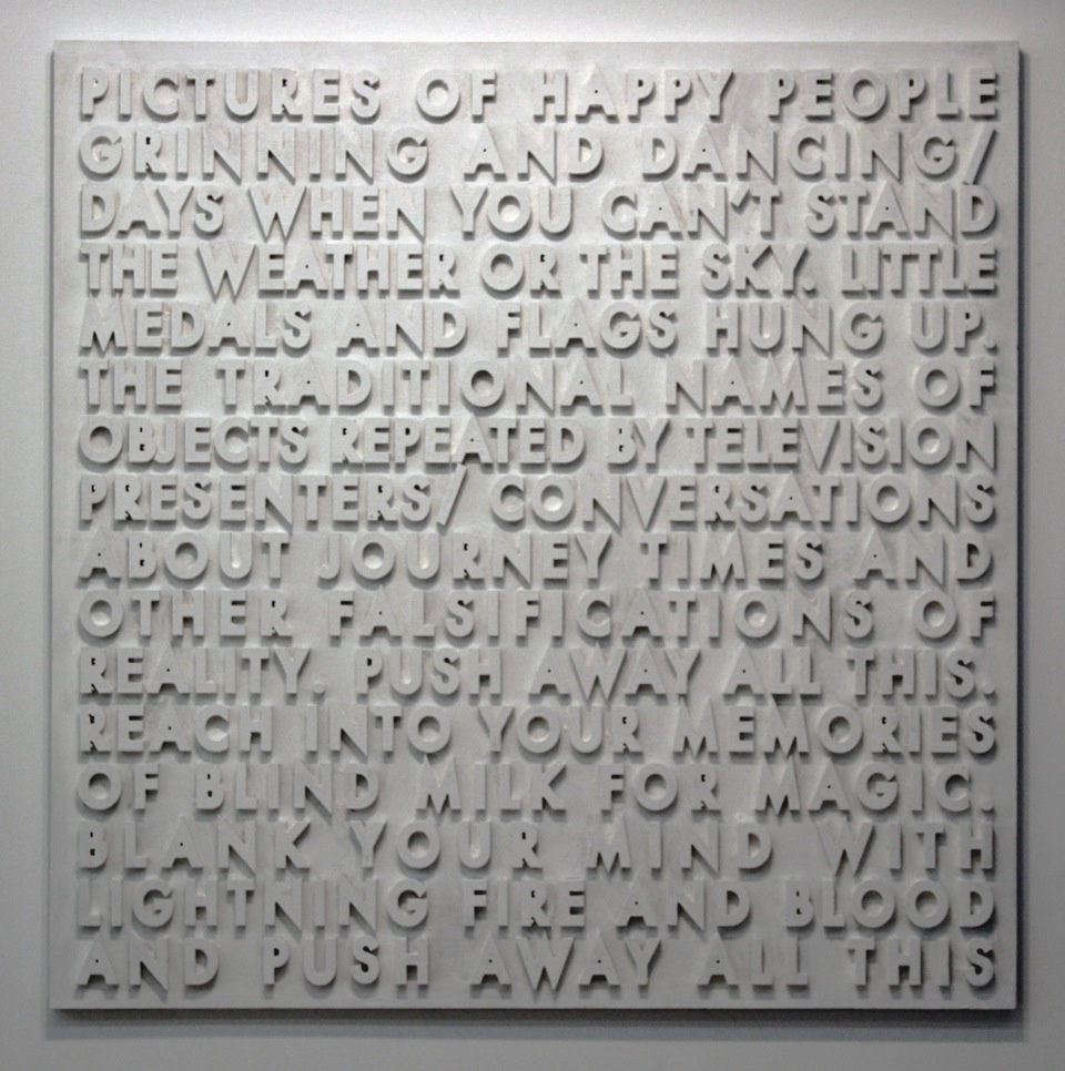 Pictures of Happy People, 2013 Signed, numbered and dated by artist Cut wood and gesso