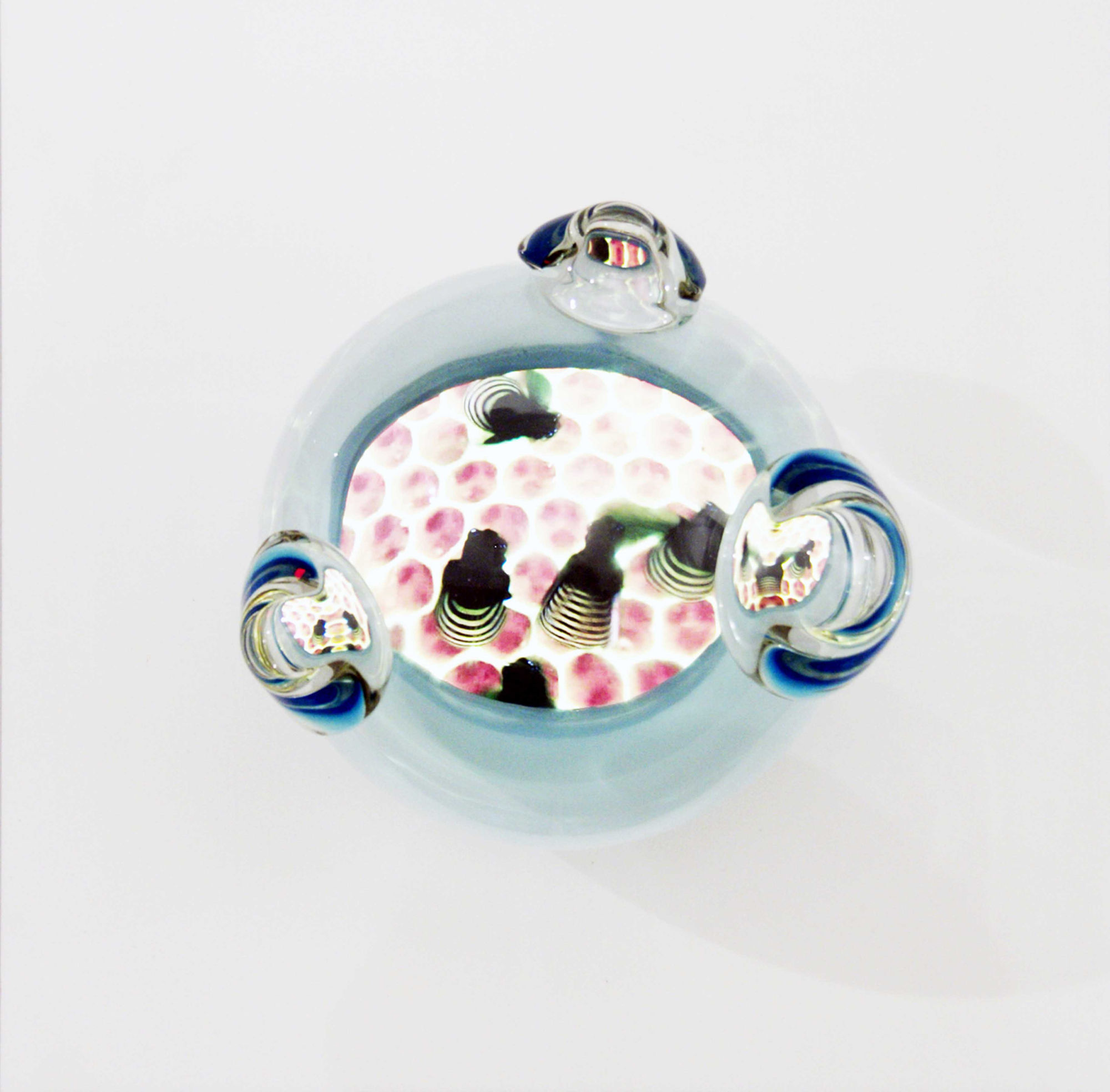 CCD-Bubble, 2013 Hand-blown glass bubble, video screen embedded in an acrylic box , video looped 5:30 minutes