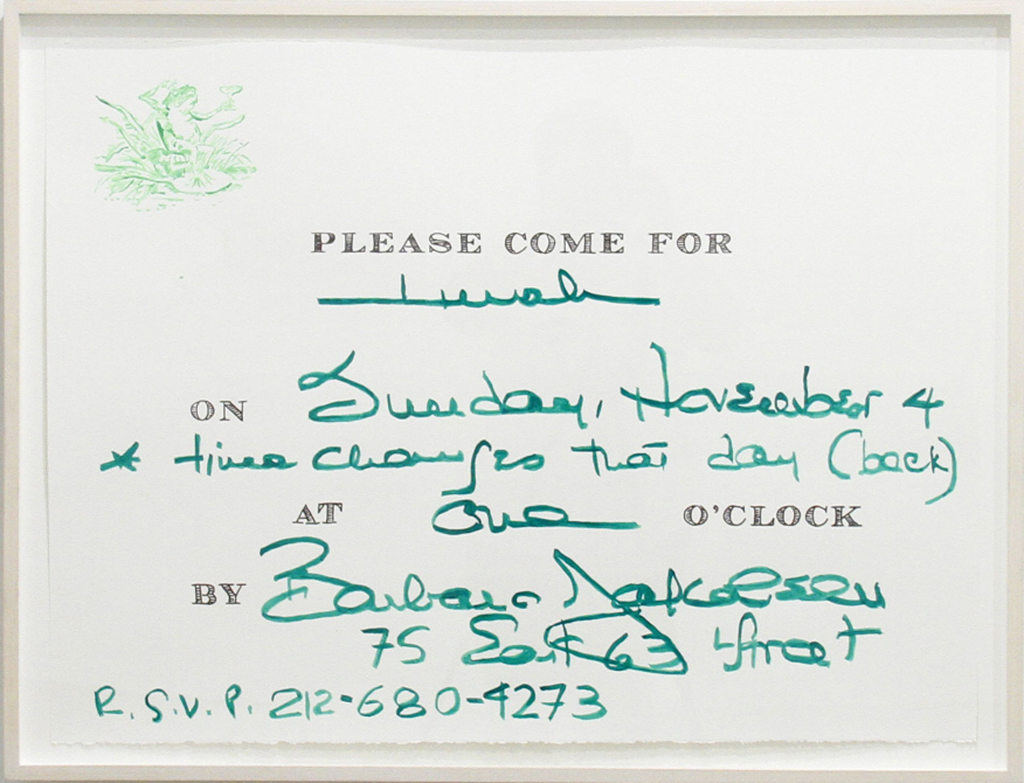 Lunch, 2013 Acrylic on paper