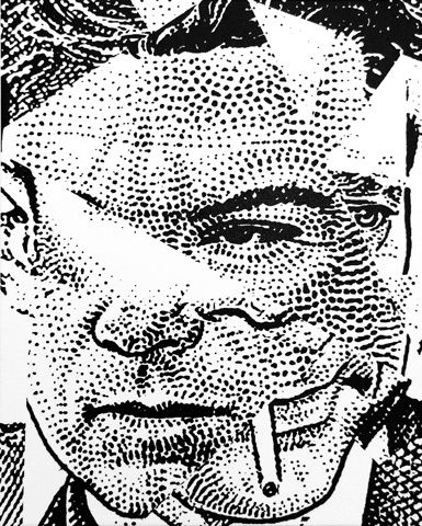 Portrait of Gentlemen I, 2012 Signed and stamped on verso Acrylic and enamel on canvas