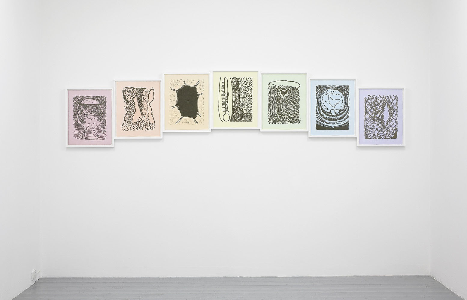 Sorcery, 2008 Linocuts printed with carbon and metallic pigments Work in Seven Parts