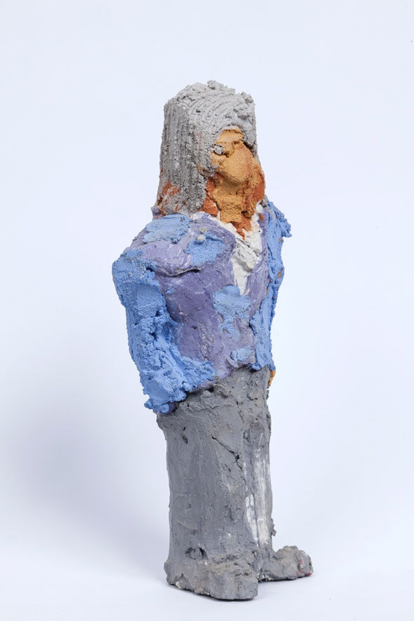 Man with Blue Coat, 2018, Colored concrete