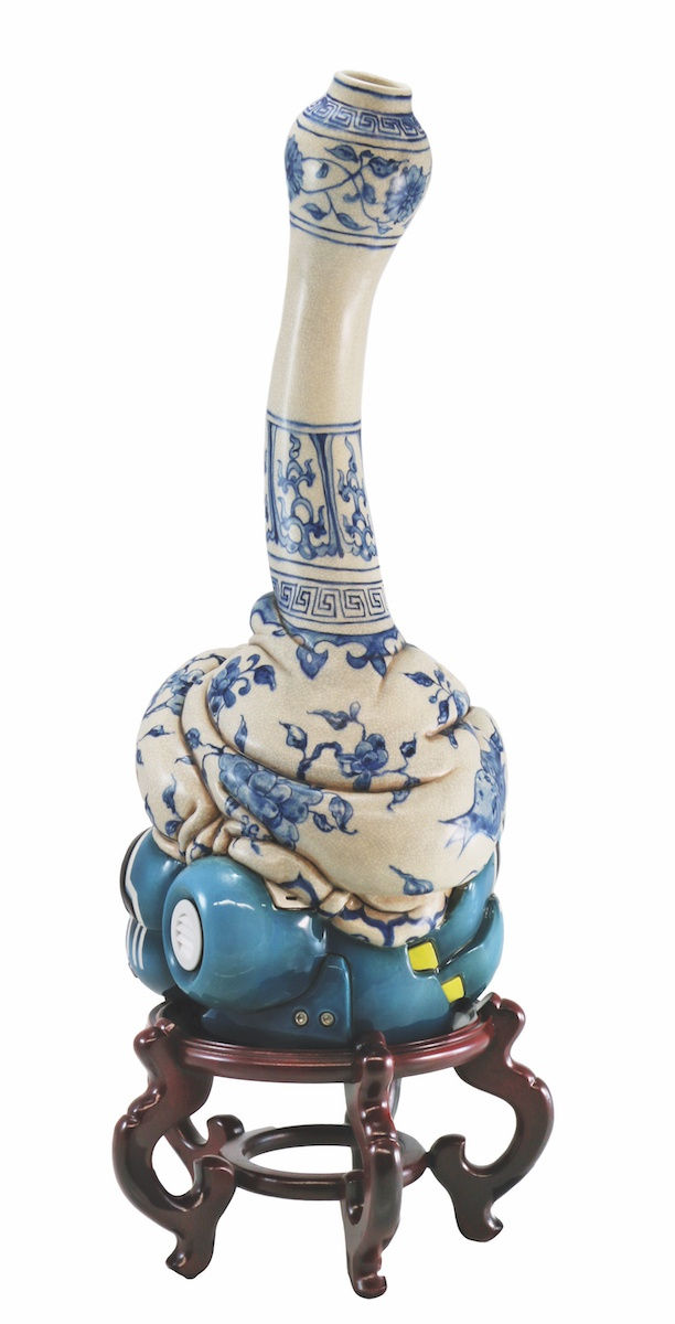 Manga Ormolu 5.0q, 2016 Signed on the bottom Ceramic and mixed media