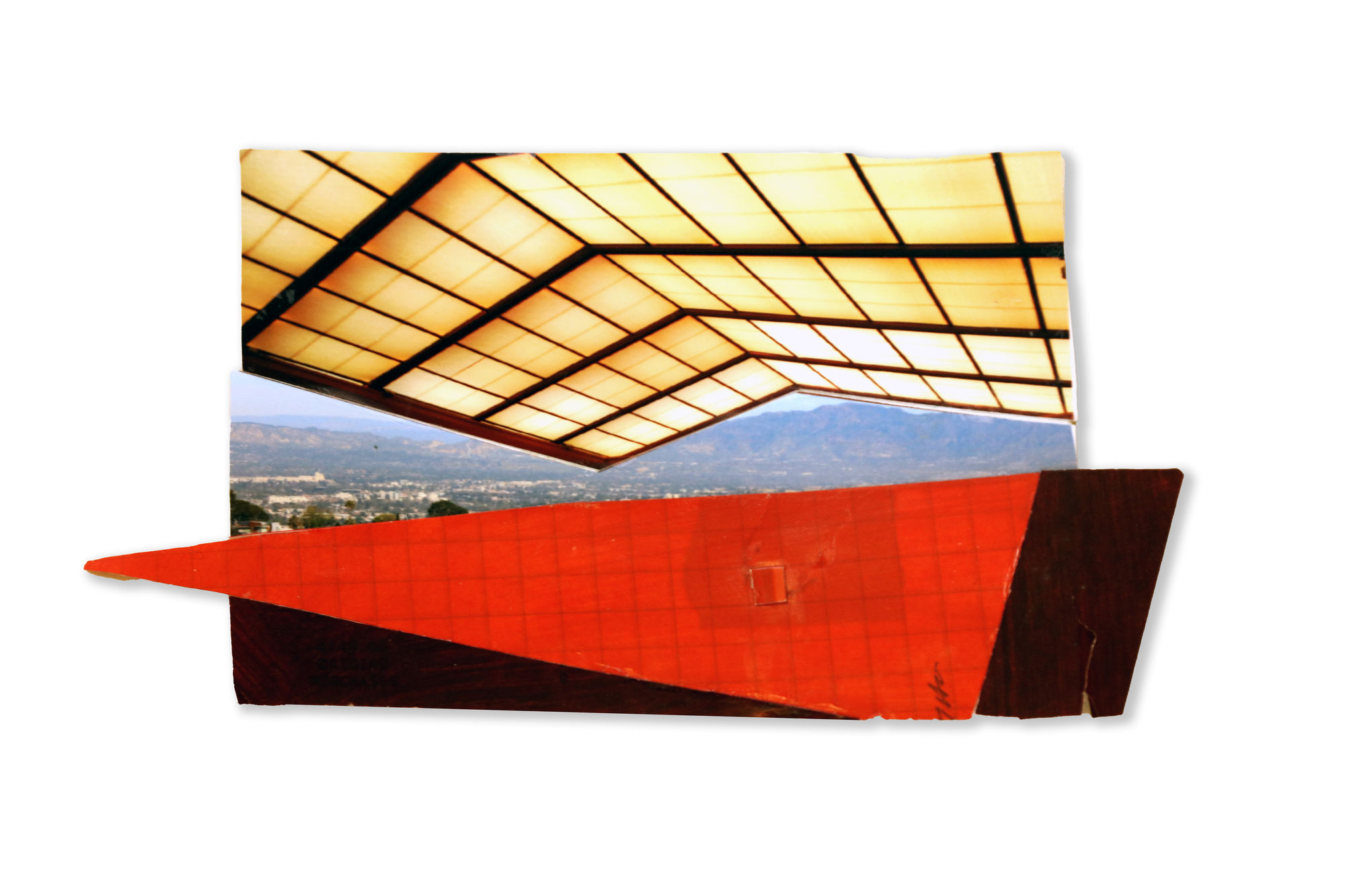 Cheryl Molnar, Archival digital print & gouache painted paper on paper