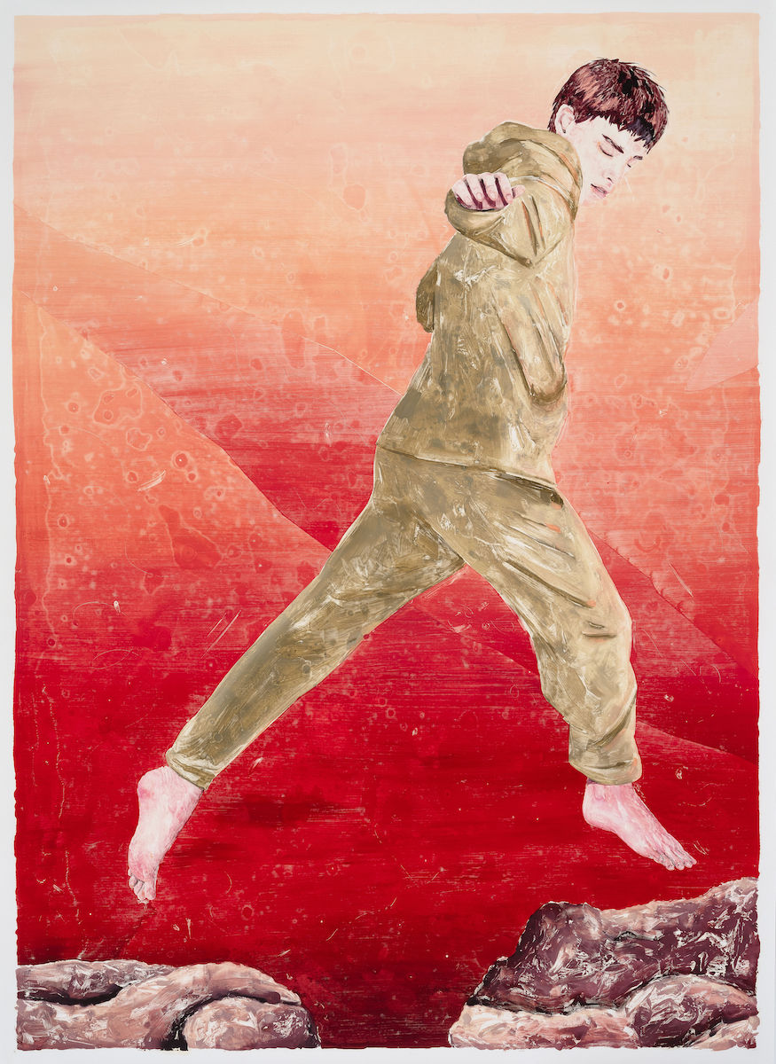 Monotype, oil color on paper