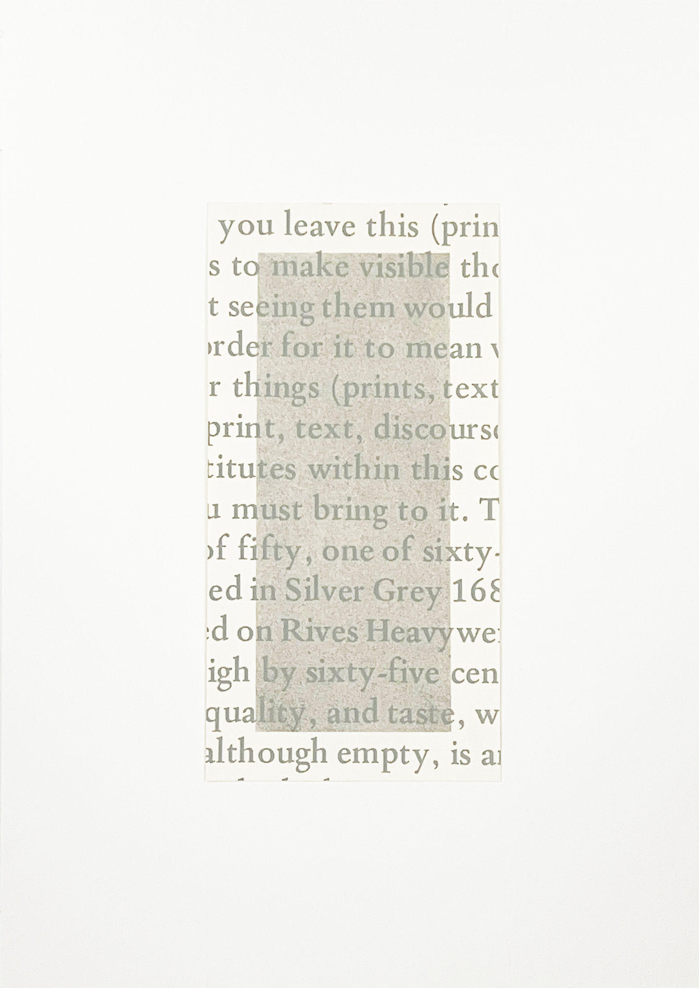 OBJECT NUMBER 2016.088 20.5 X 14.5 IN / 52.89 X 37.41 CM KOSUTH ASH + INDIA INK ON ARCHES 156LB HOT PRESS W/C PAPER