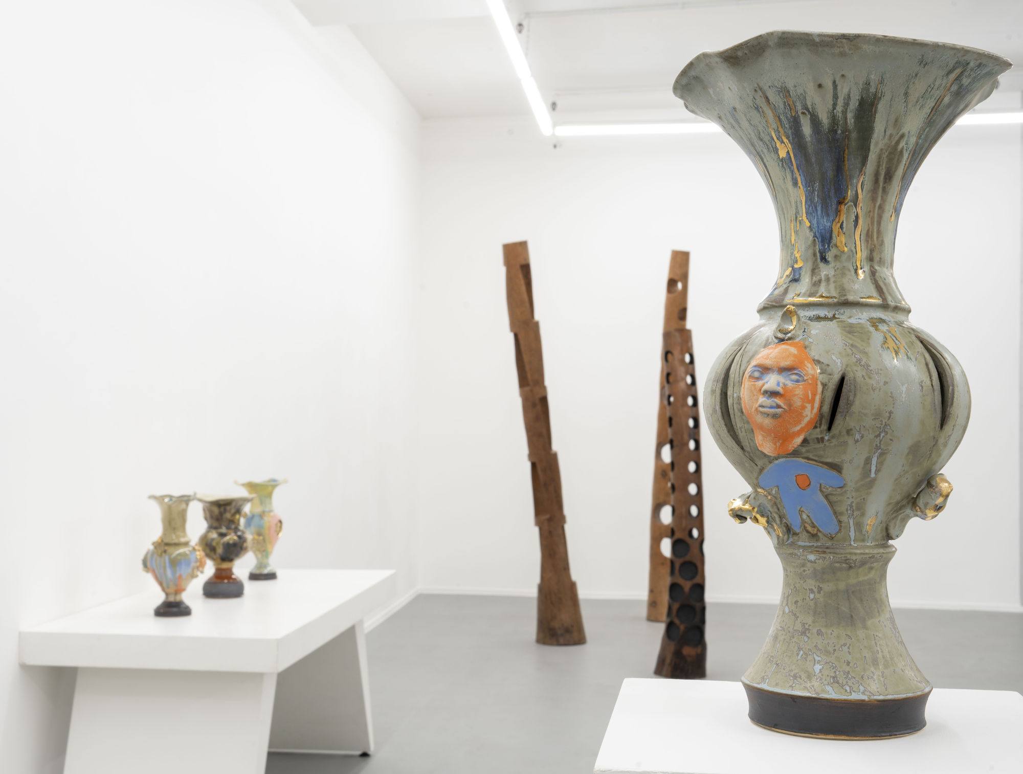 Installation view: Ancestral Material, Freya Bramble-Carter & Jean Servais Somian, online exhibition 50 GOLBORNE, 2025. Photo: Noah Da Costa