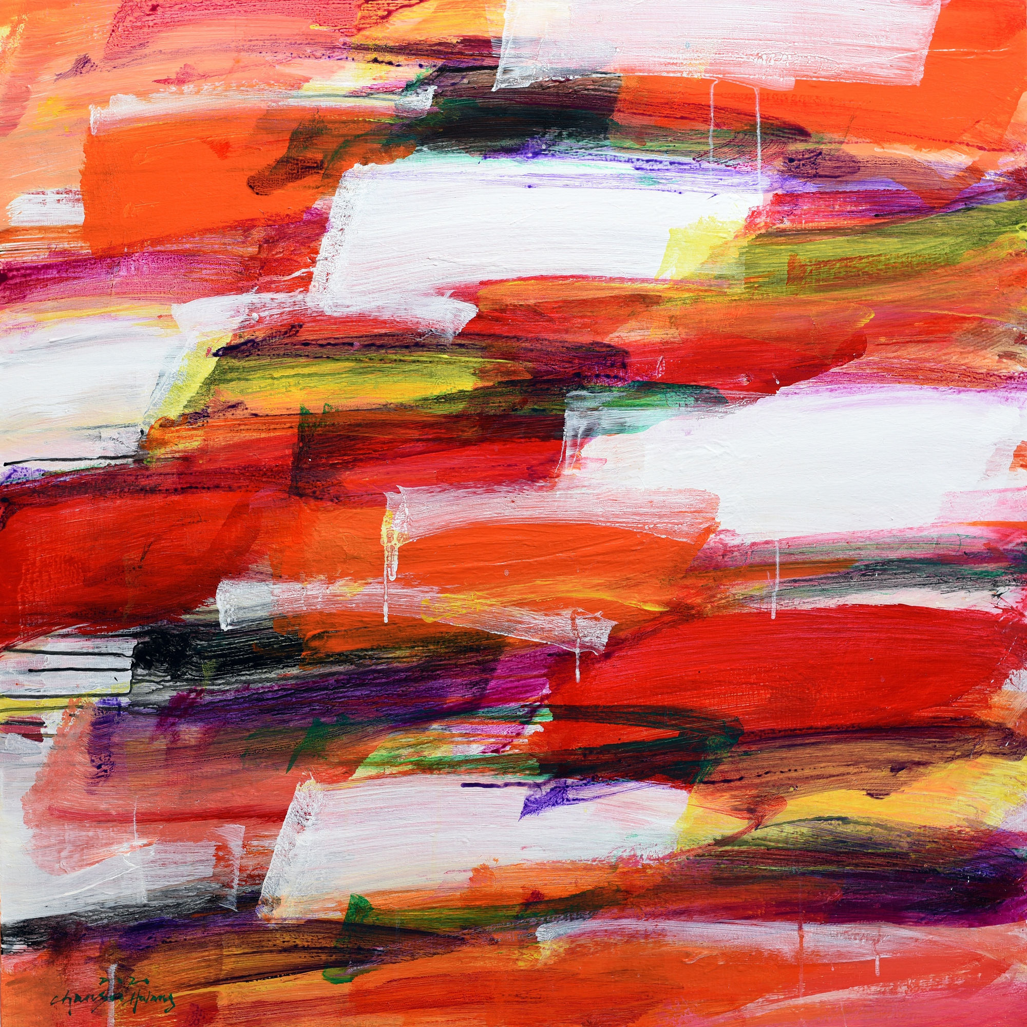 Space and memory-2006 acrylic on canvas 100 x 100cm 2020