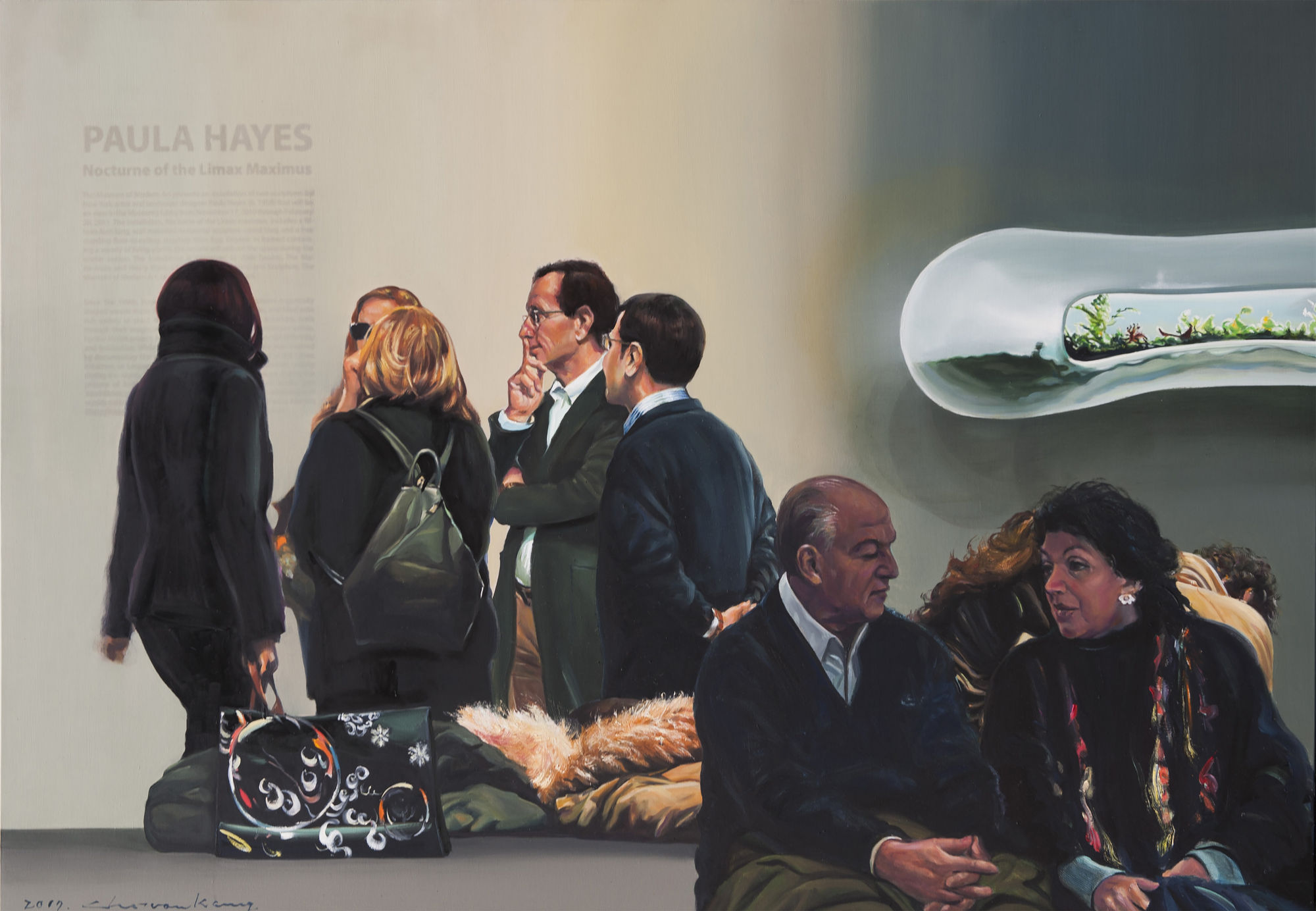 Ways of Seeing-Nocturne of Limax Maximus oil on canvas 112.1 x 162.2cm 2017