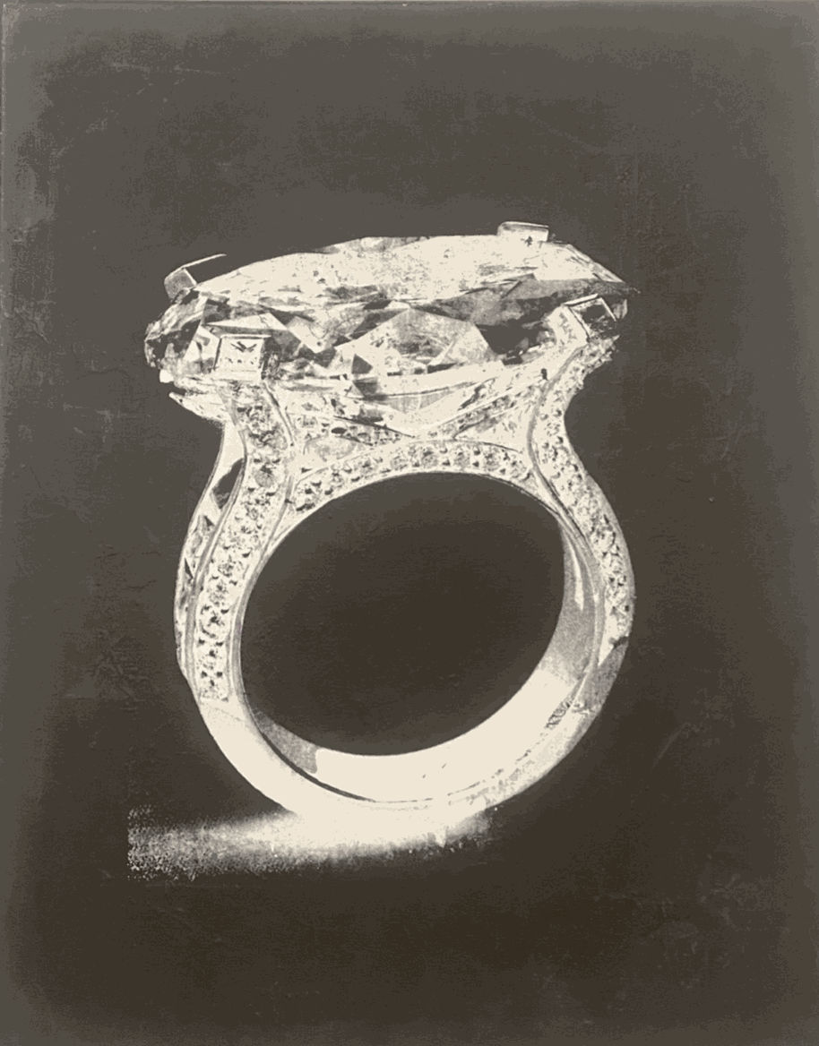 Diamond Ring, 2014 Label on verso “OMB000585” 20 x 16 inches