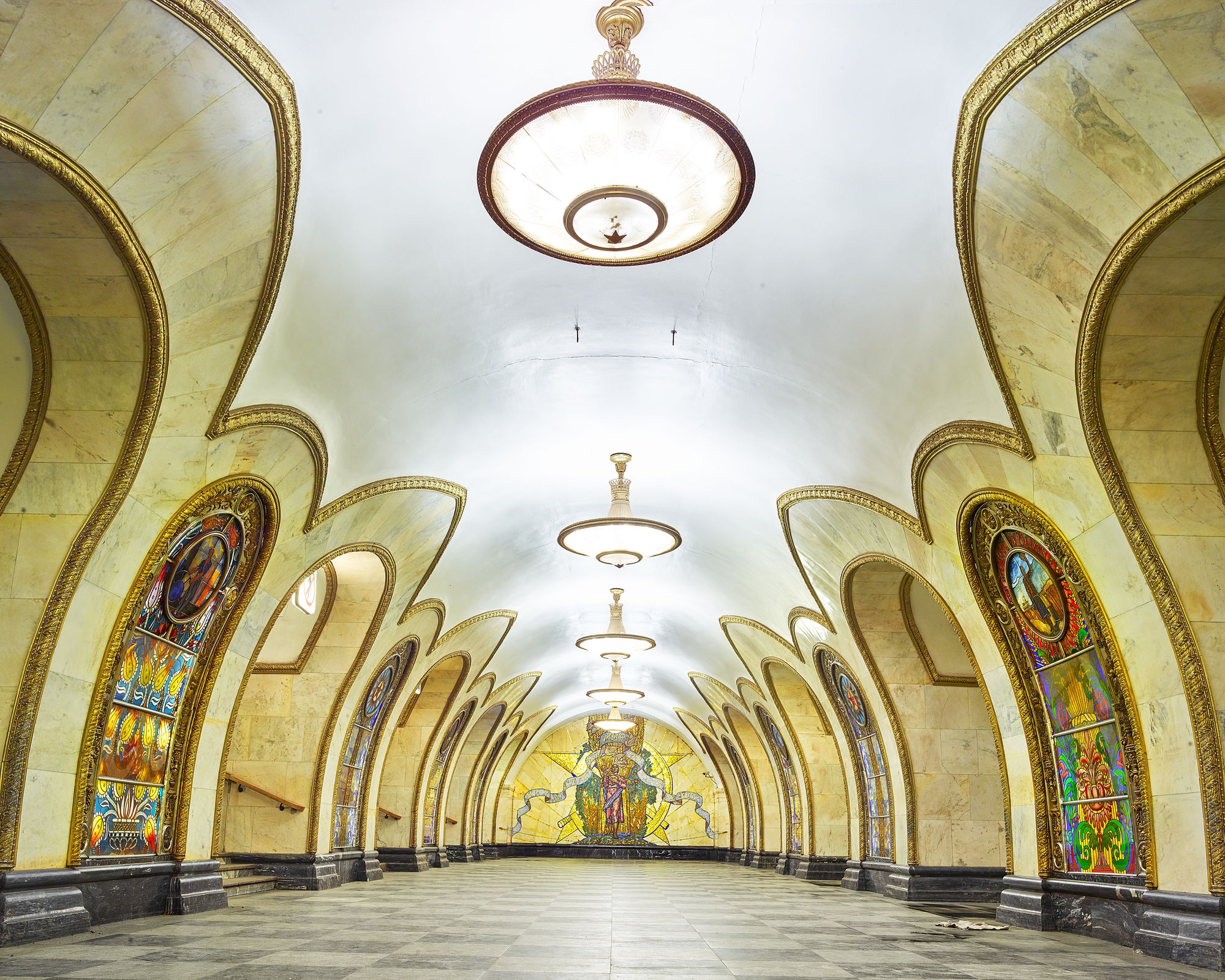 Novoslobodskaya Metro Station, Moscow, Russia, 2014 21 x 26 in., Ed. 7 & 2AP 32 x 40 in., Ed. 7 & 2AP 44 x 55 in., Ed. 10 & 2AP 59 x 73 1/2 in., Ed. 5 & 2AP