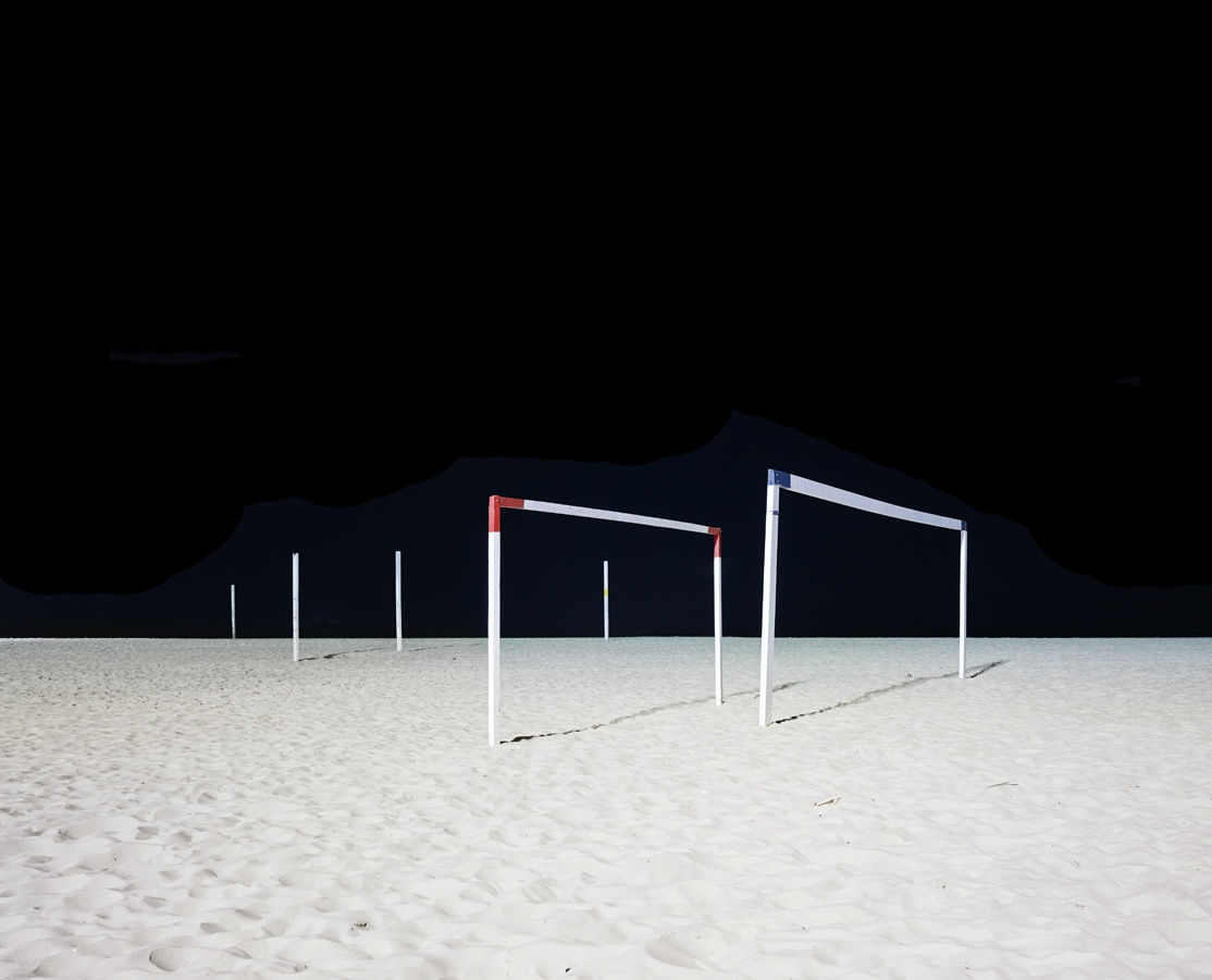 Goalposts II, Copacabana Beach, Rio de Janeiro, Brazil, 2013 21 x 26 in., Ed. 7 & 2AP 32 x 40 in., Ed. 7 & 2AP 44 x 55 in., Ed. 10 & 2AP 59 x 73 1/2 in., Ed. 5 & 2AP