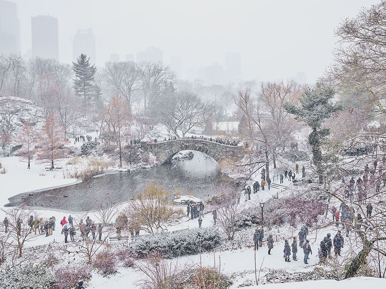 December Snow, Central Park, New York, NY, 2017 21 x 26 in., Ed. 7 & 2AP 32 x 40 in., Ed. 7 & 2AP 44 x 55 in., Ed. 10 & 2AP 59 x 73 1/2 in., Ed. 5 & 2AP