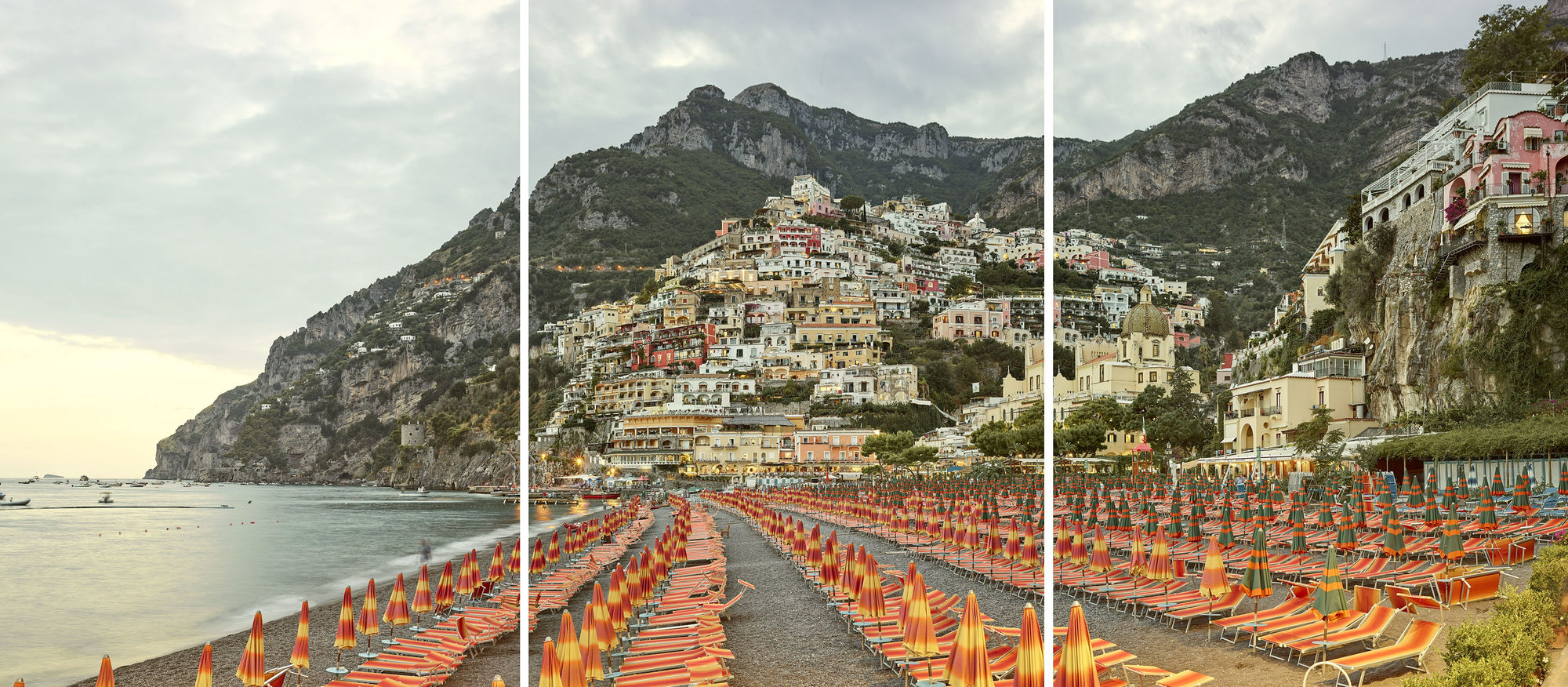 Positano (Triptych), Amalfi Coast, Italy, 2016 26 x 63 in., Ed. 7 & 2AP 40 x 96 in., Ed. 7 & 2AP