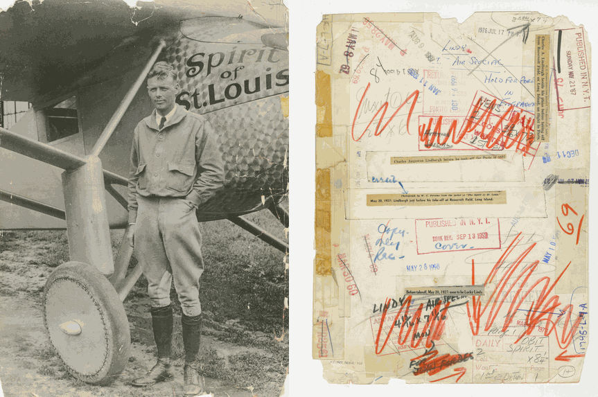 Photographer Unknown, Charles Lindbergh in front of his Ryan NYP Spirit of St. Louis in St. Louis Missouri, May 11, 1927