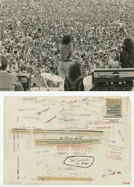Photographer Unknown, Joe Cocker performing at the original Woodstock festival, August 17, 1969