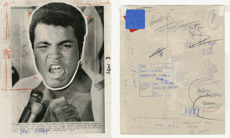 Photographer Unknown, Muhammad Ali speaking after his 12th round TKO over Jimmy Ellis in Houston, July 26, 1971