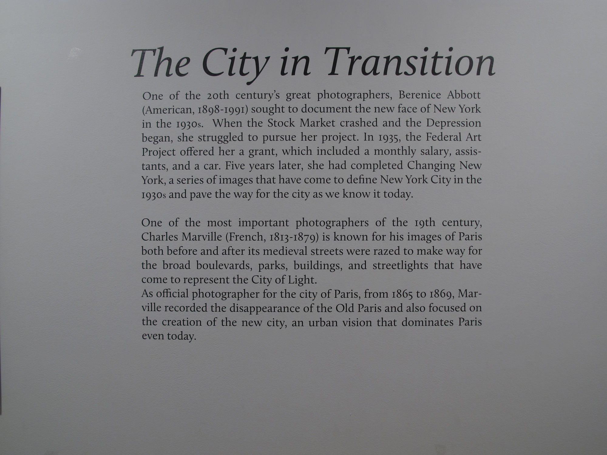 Berenice Abbott & Charles Marville