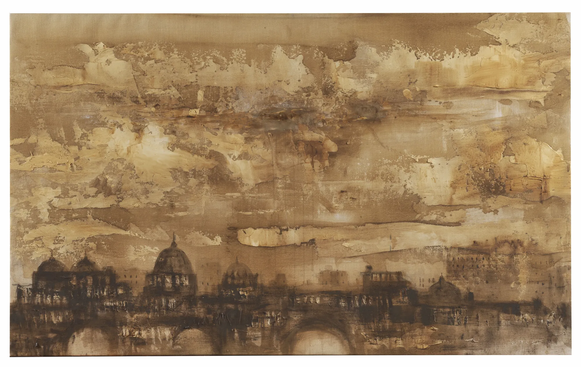 Piero Pizzi Cannella - Veduta, 2004 - 2005, 96 x 157 cm, tecnica mista su tela