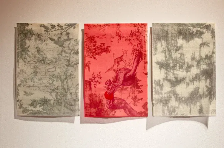 Beverly Ayling-Smith, Paradise Lost, 2019, Digital print and embroidery