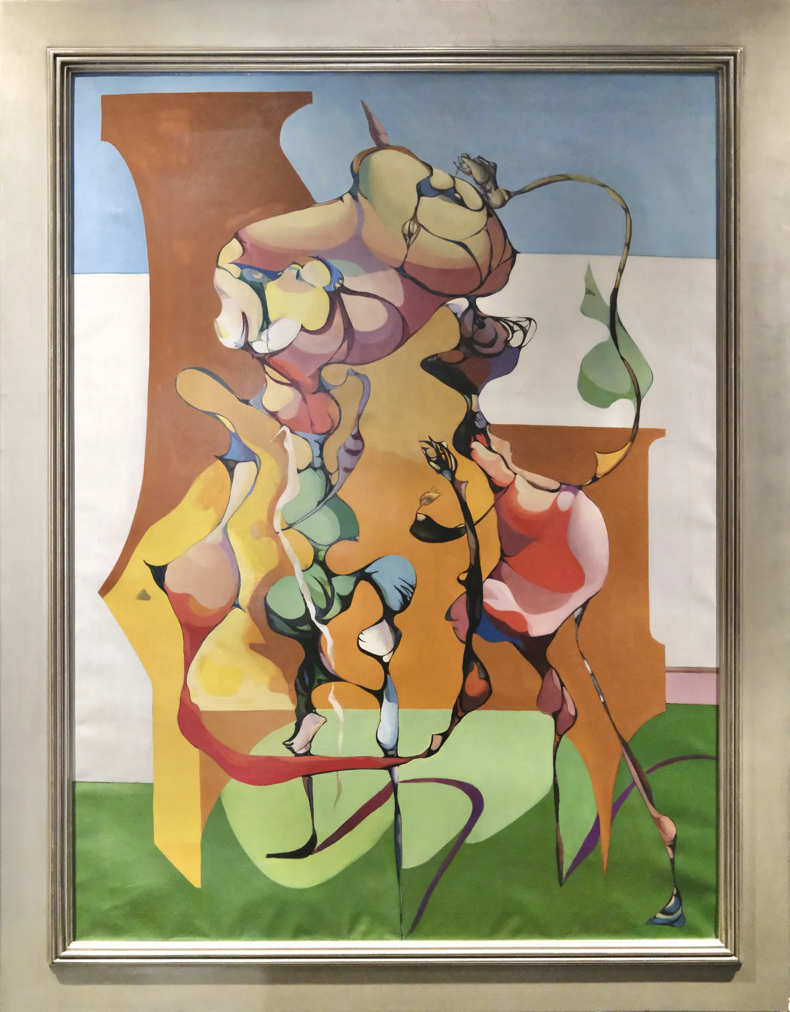 Personages Before a Monument, 1956 48.25 x 36 in Oil on canvas