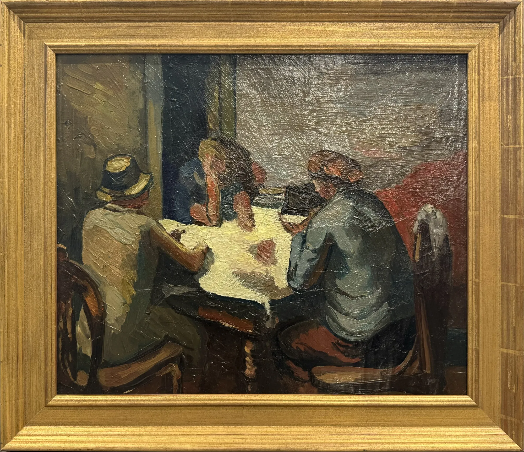 Figures at a Table, 1924 15 x 18 in Oil on canvas