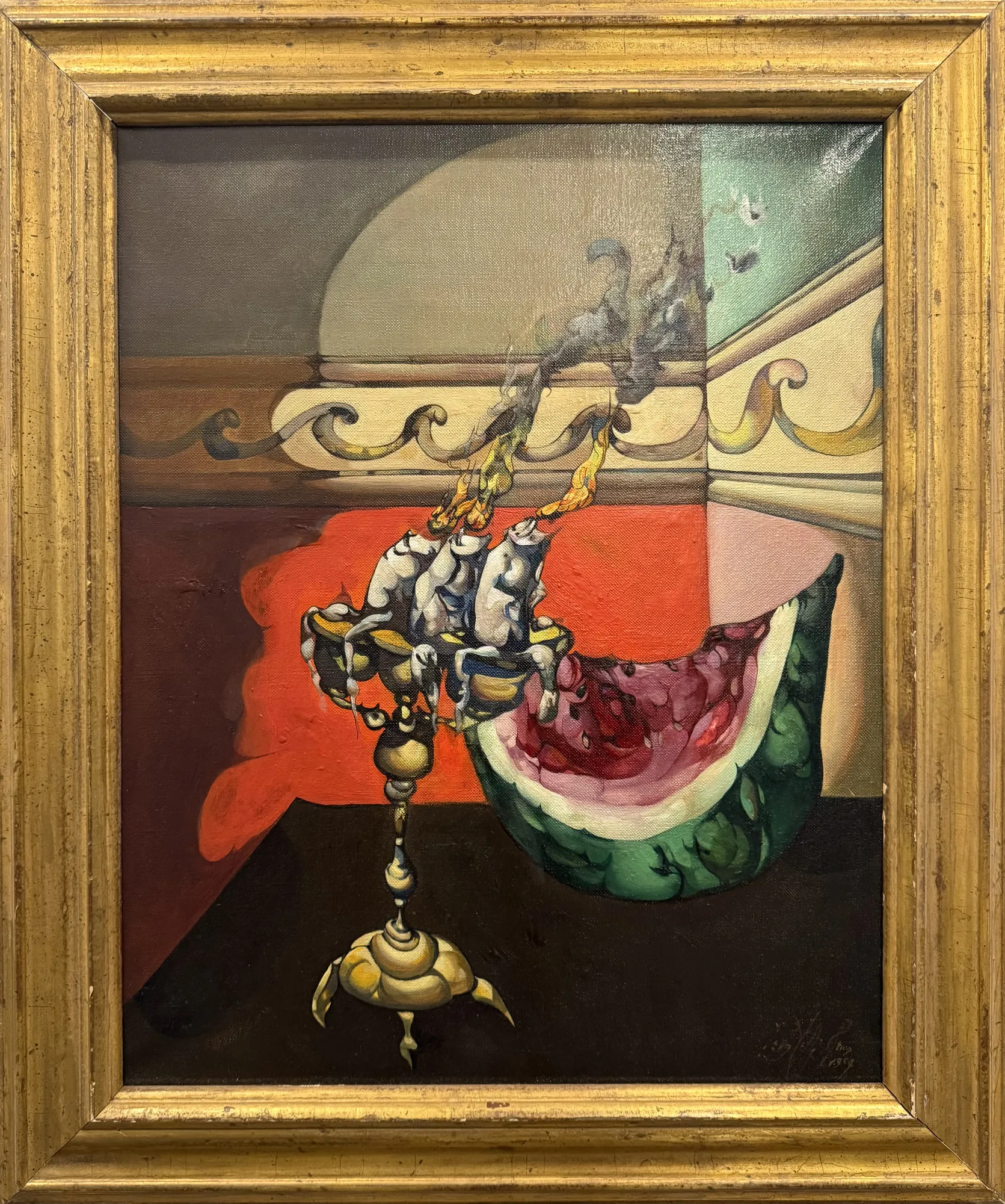 Flaming Candles and Melon, 1959 30 x 24 in Oil on canvas