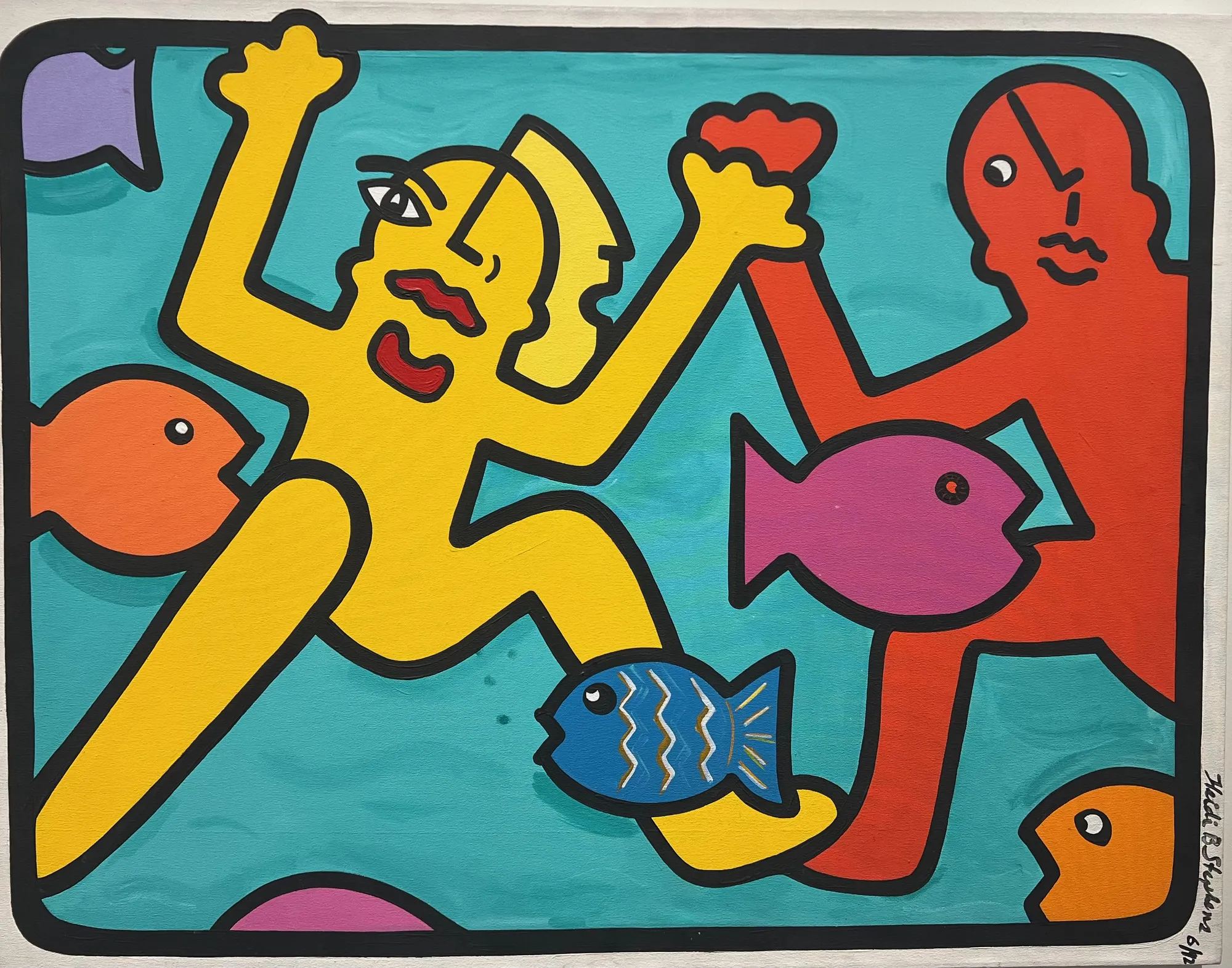 Fishbowl 1992 42 x 54 Acrylic on canvas