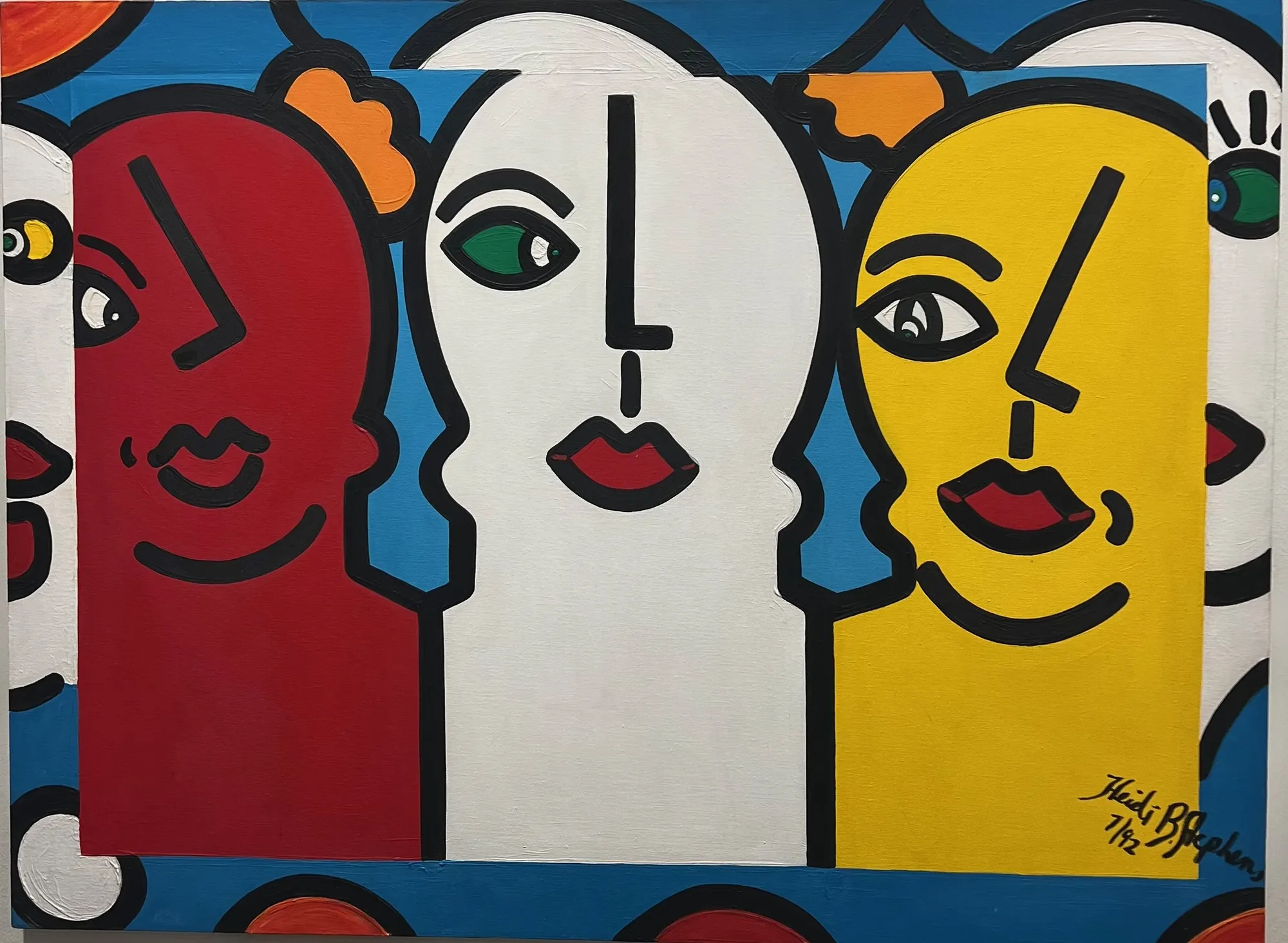 3 Heads of Francine 1992 36 x 48 Acrylic on canvas