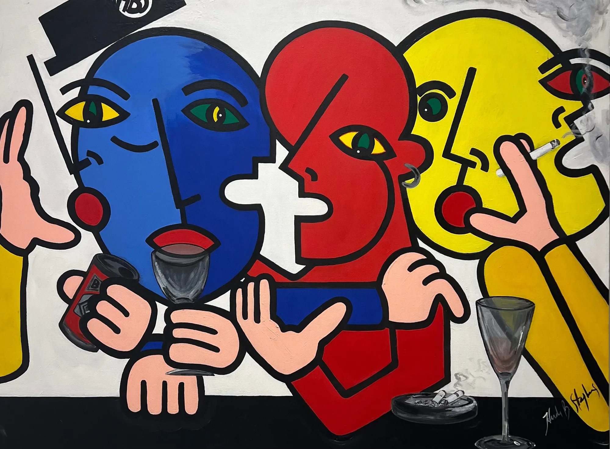 Madhatter 1994 30 x 48 Acrylic on canvas