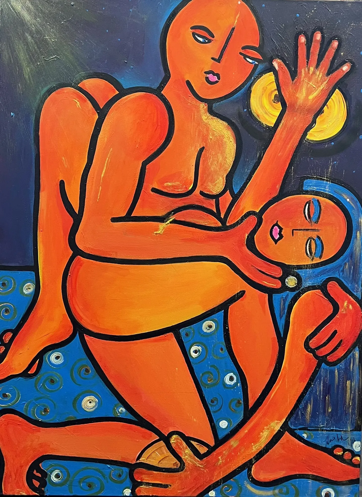 Homage to Gustave 2026 29 x 39 Acrylic on canvas