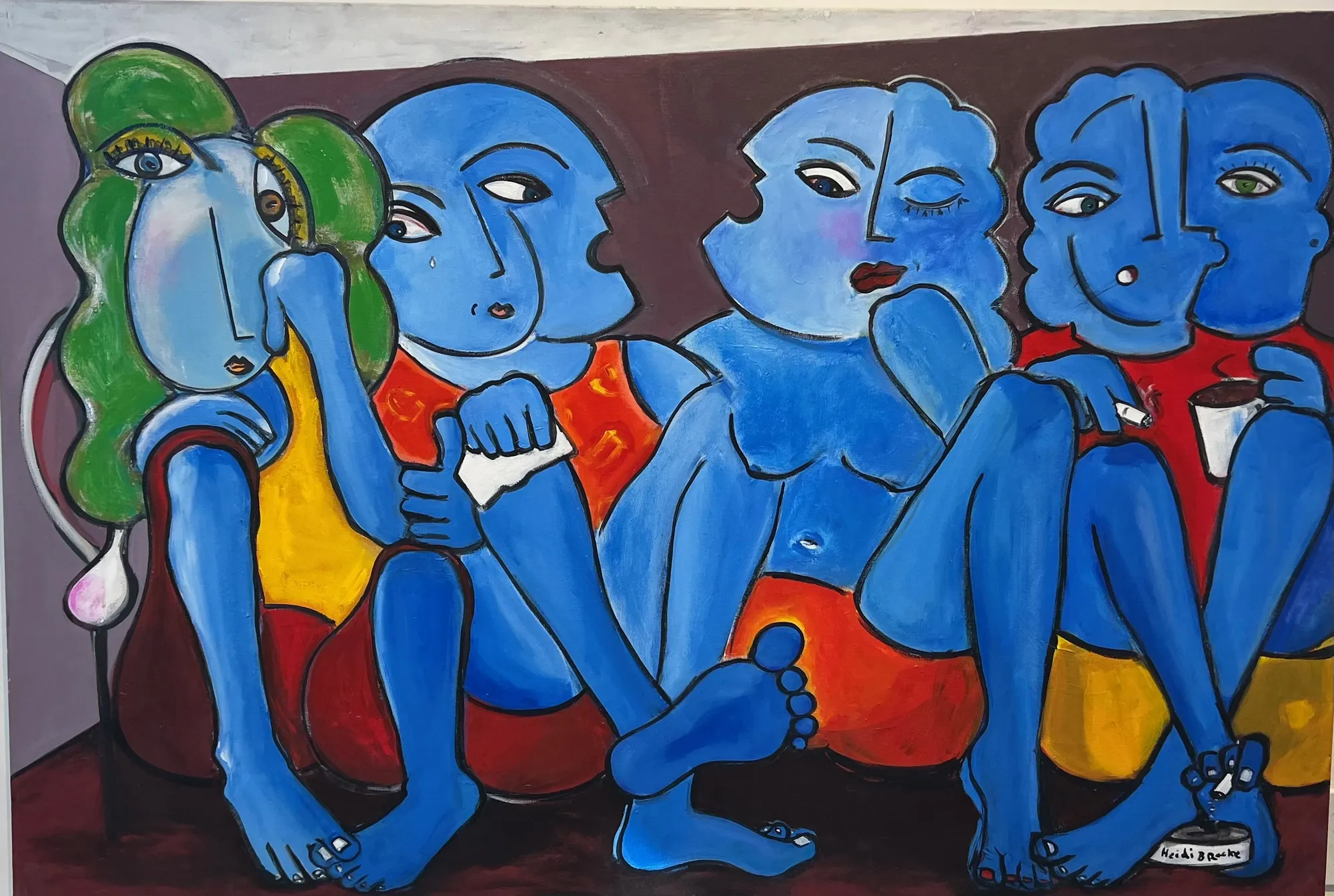 Girls in Mourning 2008 40 x 60 Acrylic on canvas