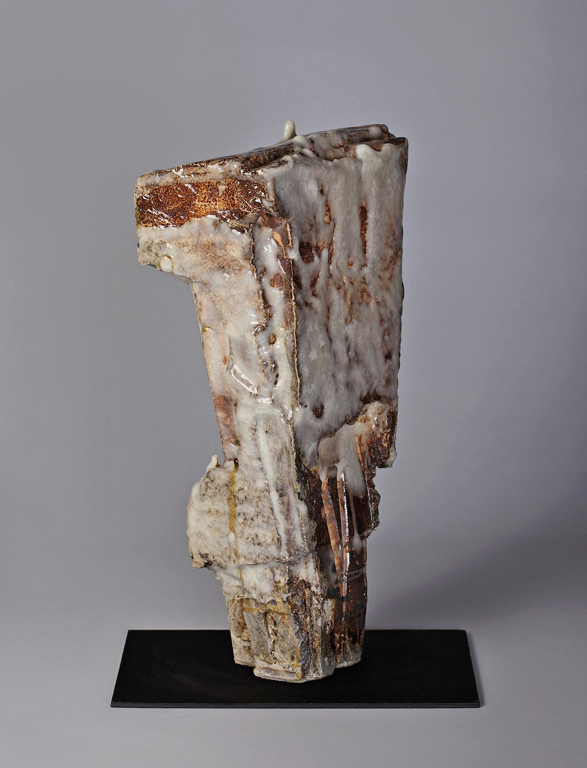 JEFF SHAPIRO (b. 1949) Ice Flow #11 2020 Glazed stoneware 21 1/2 x 11 1/4 x 7 inches