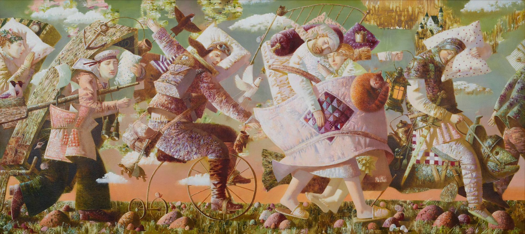 Sleeping People 80 x 180cm Oil on canvas