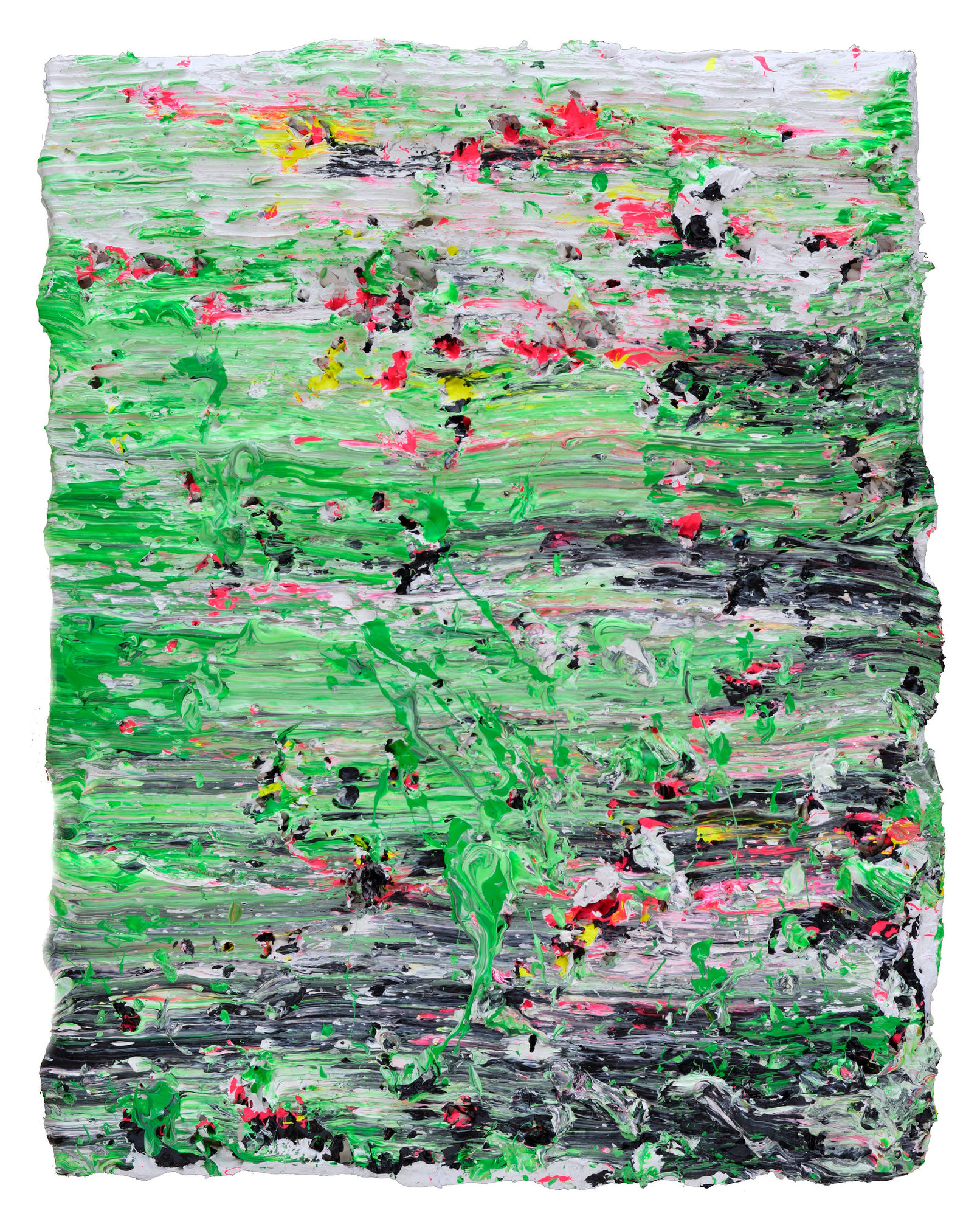 Spring II 90 x 70 cm Rice Paper and Acrylic on Canvas