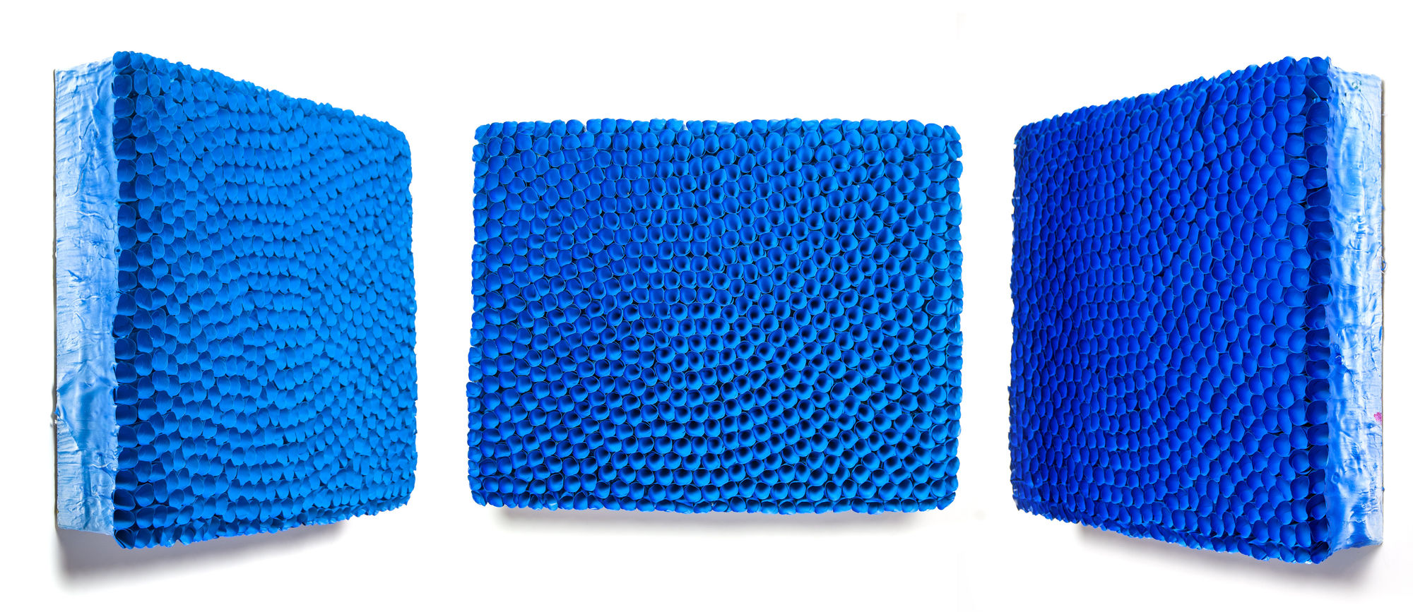 Flower Field, Blue 70 x 90 cm Rice paper and acrylic on canvas