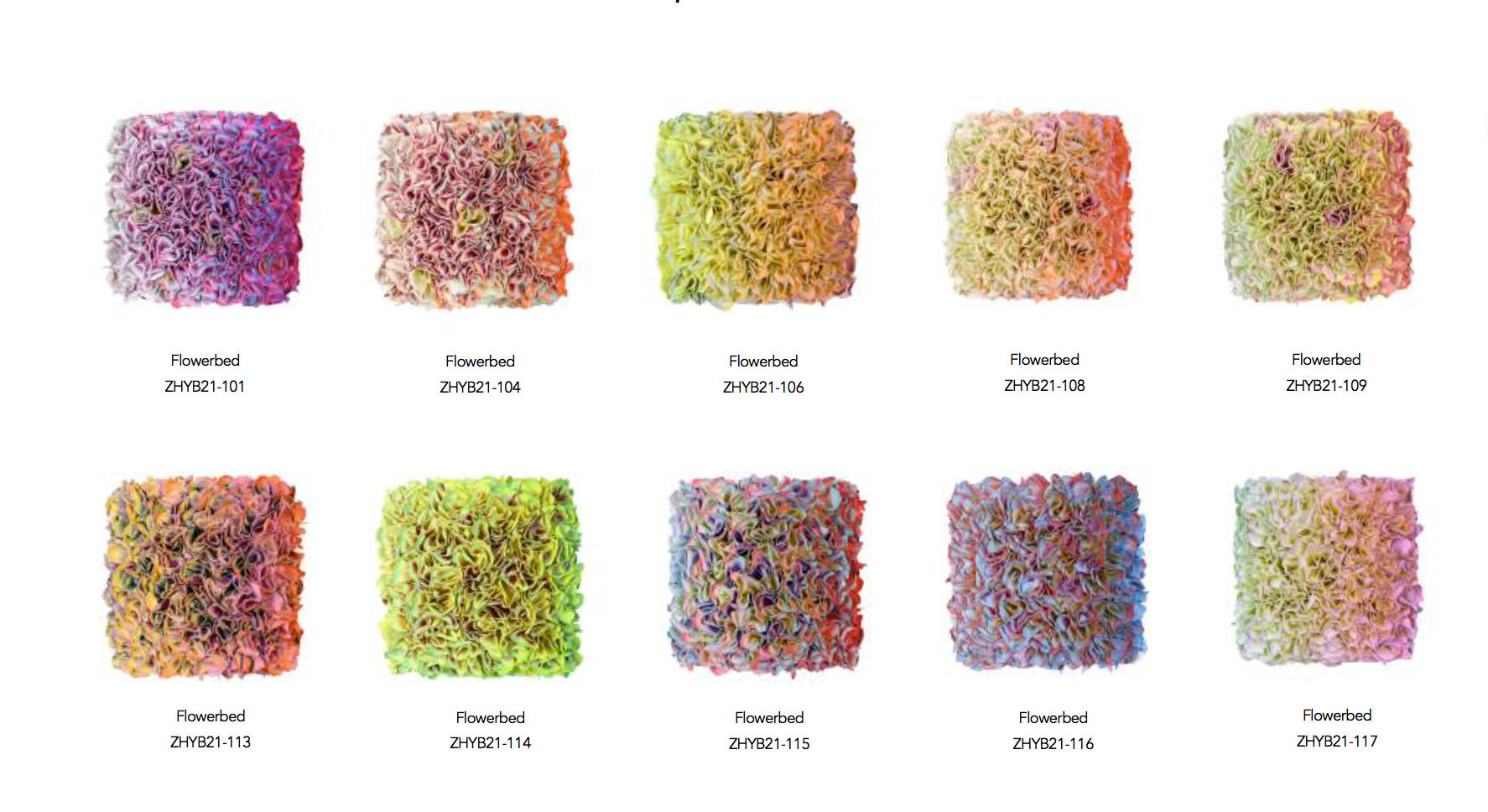 Hong Yi Zhuang (China - b.1962) Flowerbed ZHYB21 Series, 2021 Rice Paper and Acrylic on Canvas 15h x 15w cm each, sold separately